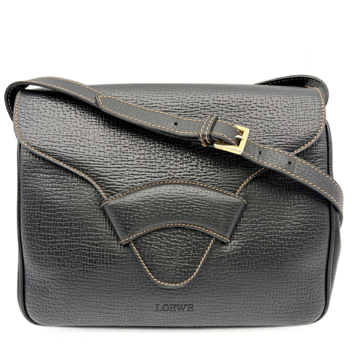 Loewe Black Leather Shoulder Bag (Pre-Owned)