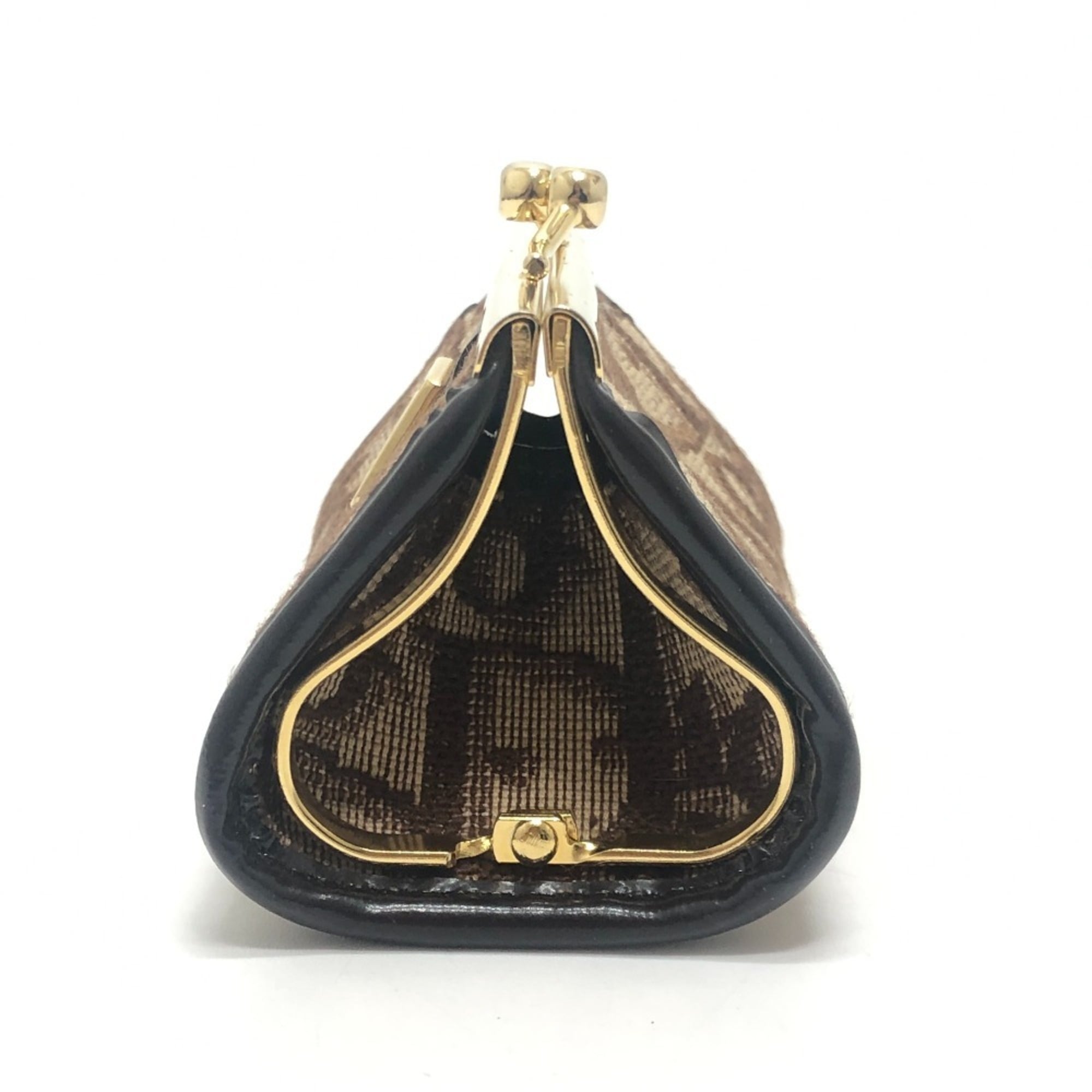 Christian Dior Brown Canvas Coin Purse/Coin Case (Pre-Owned)