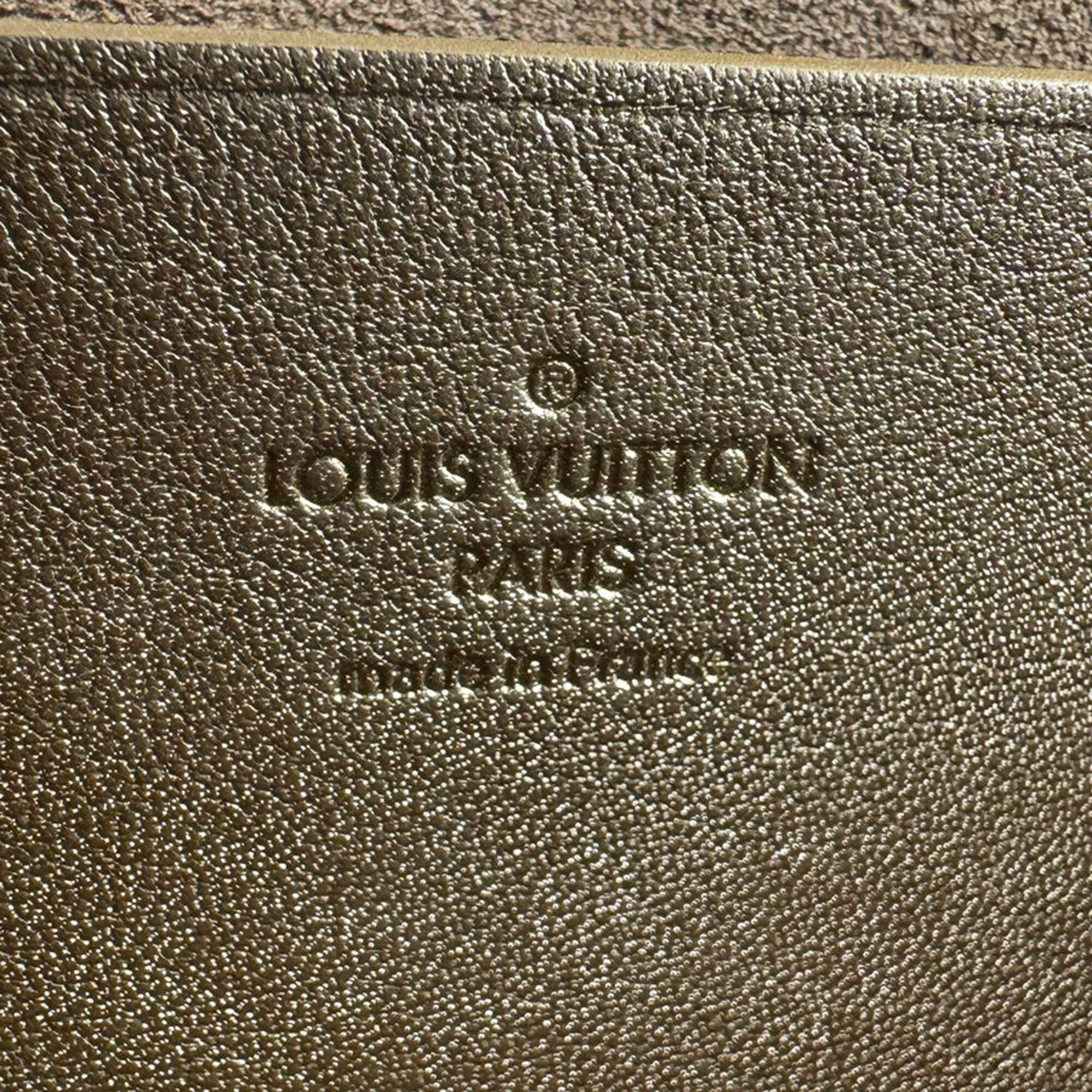Louis Vuitton Metallic Gold Leather Shoulder Bag (Pre-Owned)