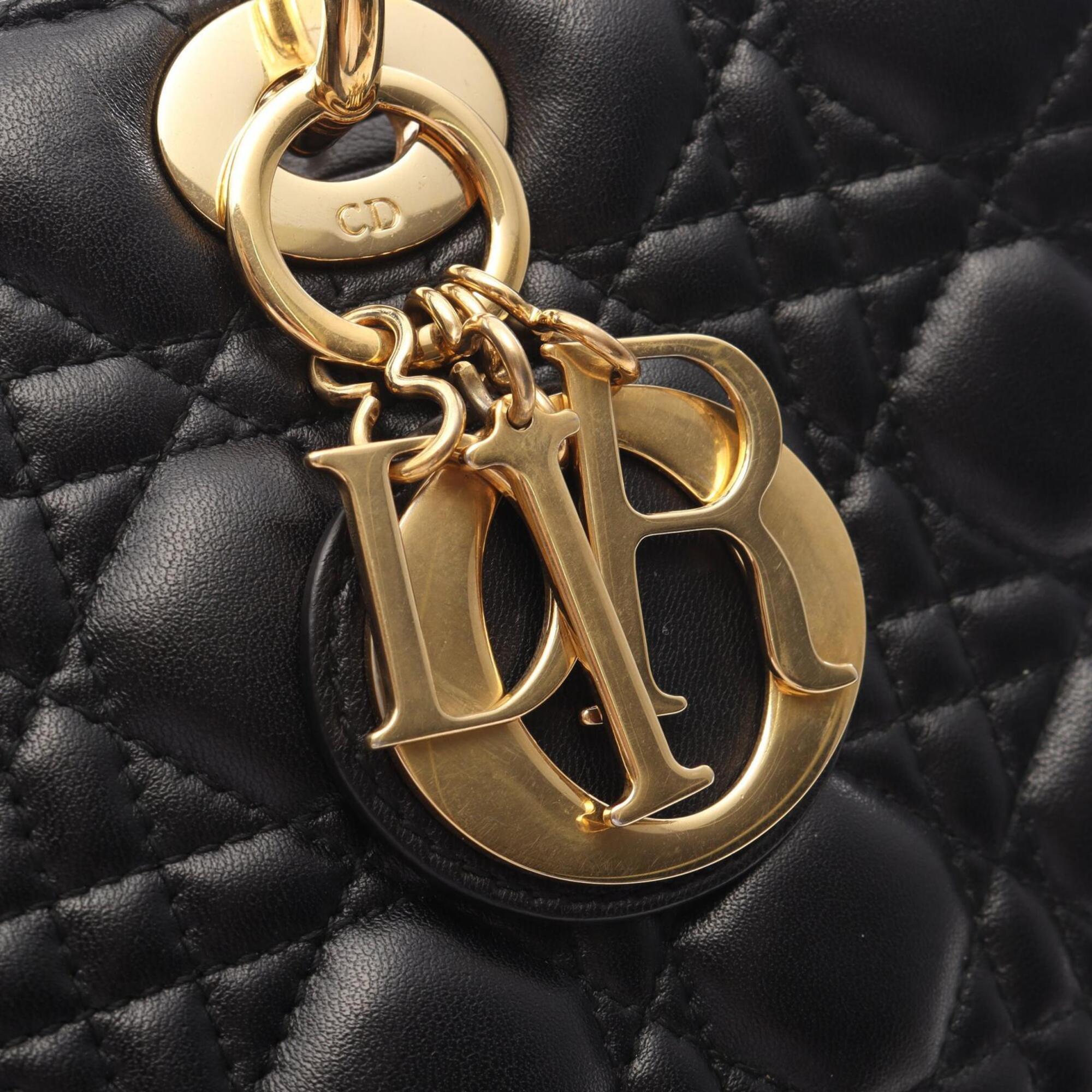 Christian Dior Black Leather Handbag (Pre-Owned)
