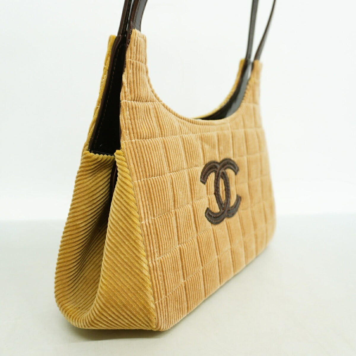 Chanel Brown Cord Shoulder Bag (Pre-Owned)