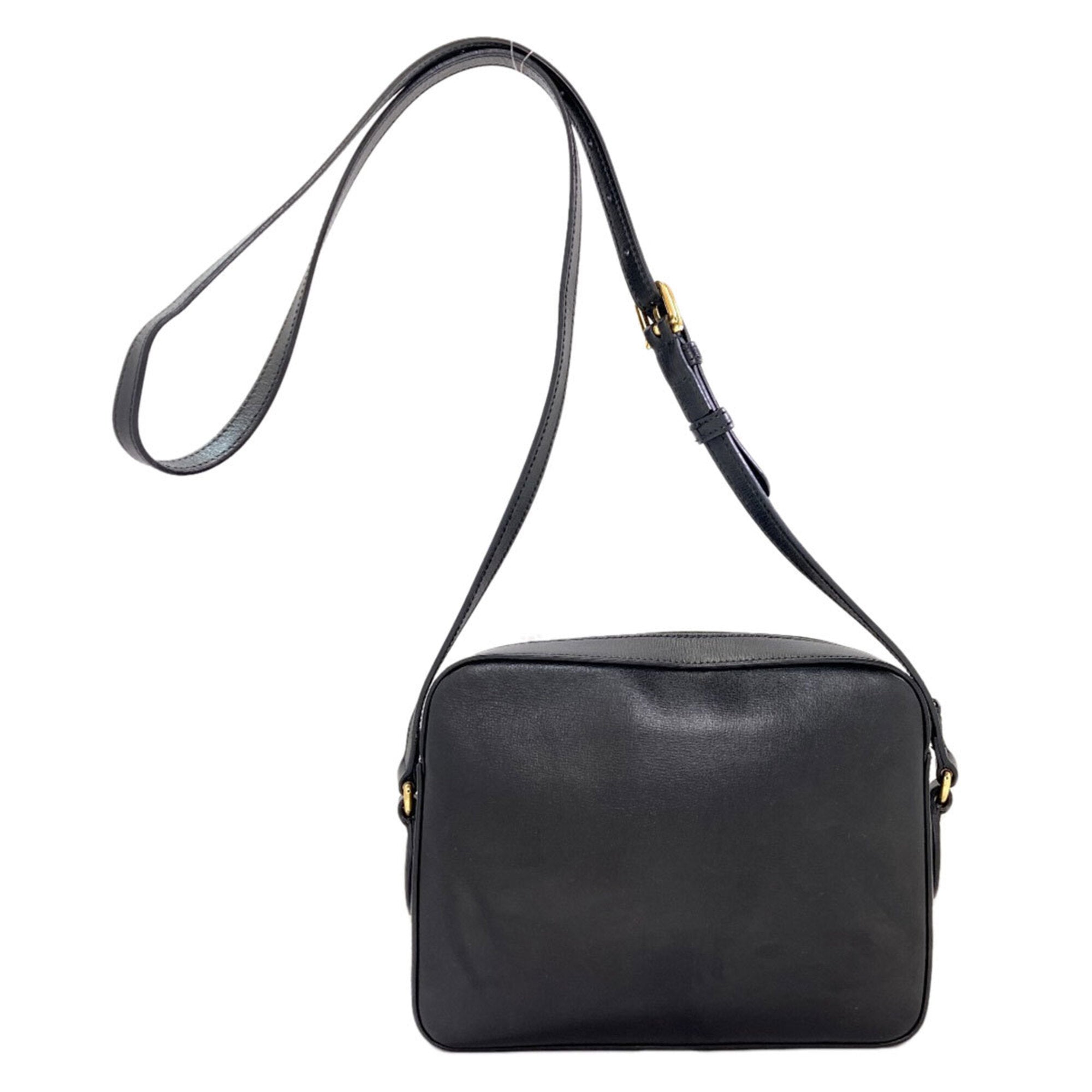Gucci Horsebit Black Leather Shoulder Bag (Pre-Owned)