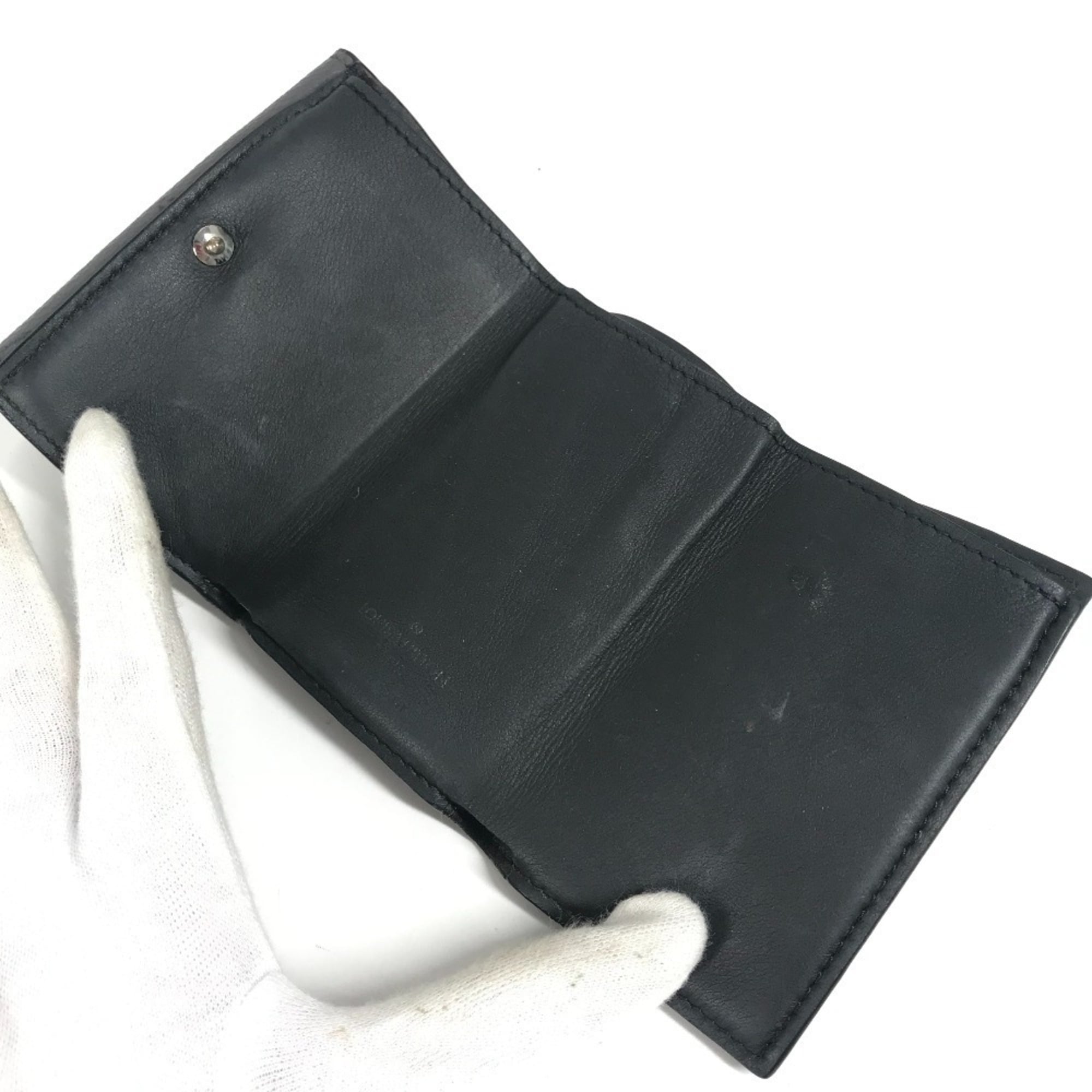 Louis Vuitton Black Gray Monogram Eclipse Canvas Wallet (Tri-Fold) (Pre-Owned)