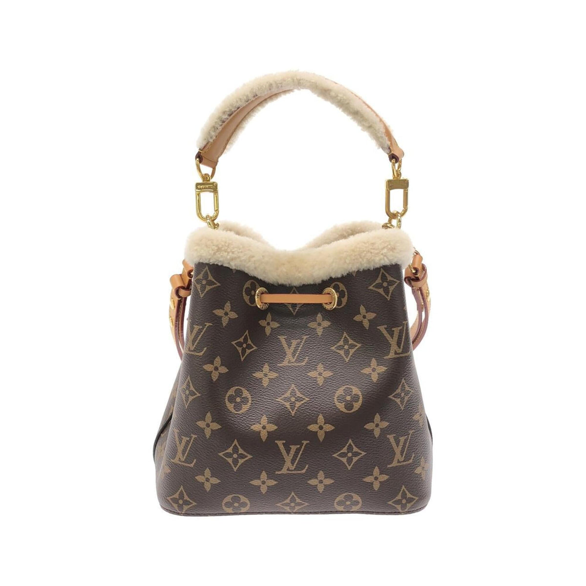 Louis Vuitton Monogram Blanc Marron Coated Canvas Shoulder Bag (Pre-Owned)