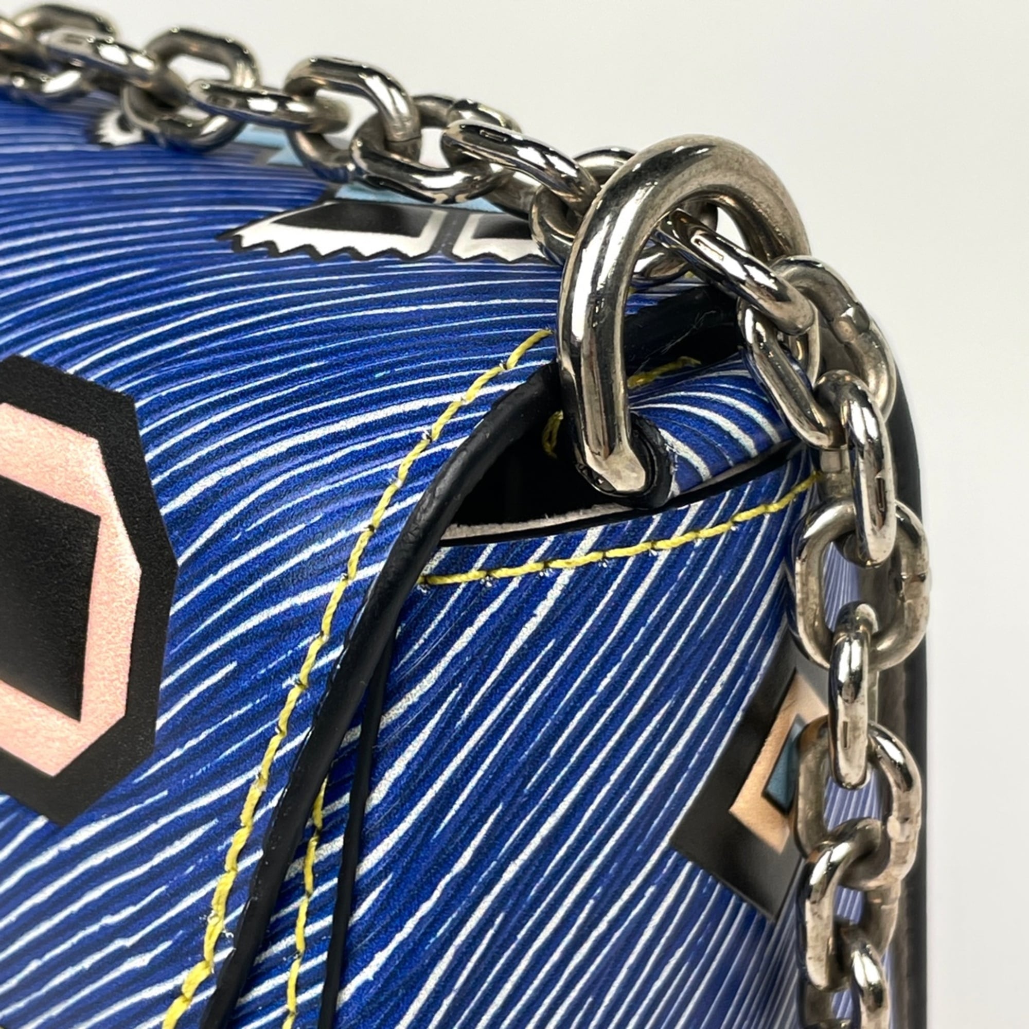Louis Vuitton Epi Denim Blue Epi Denim Leather Shoulder Bag (Pre-Owned)