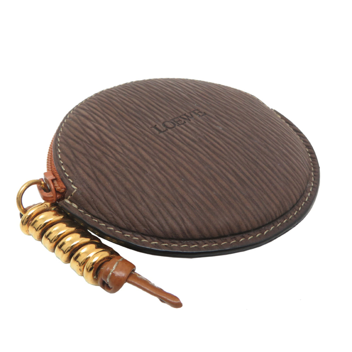 Loewe Brown Leather Coin Purse/Coin Case (Pre-Owned)