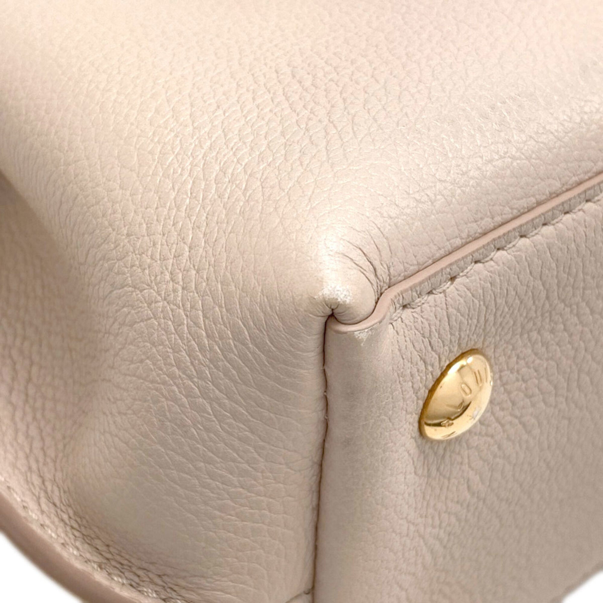 Louis Vuitton Grayish Leather Handbag (Pre-Owned)