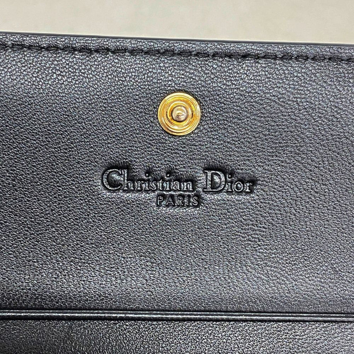 Christian Dior Black Leather Wallet (Bi-Fold) (Pre-Owned)