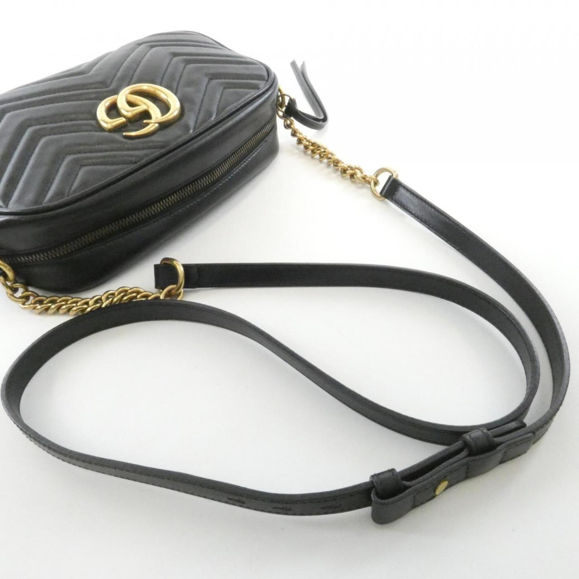 Gucci Black Leather Shoulder Bag (Pre-Owned)