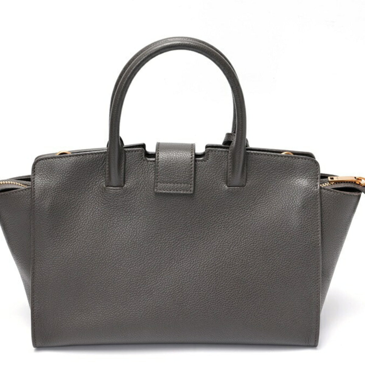 Saint Laurent Gray Leather Handbag (Pre-Owned)