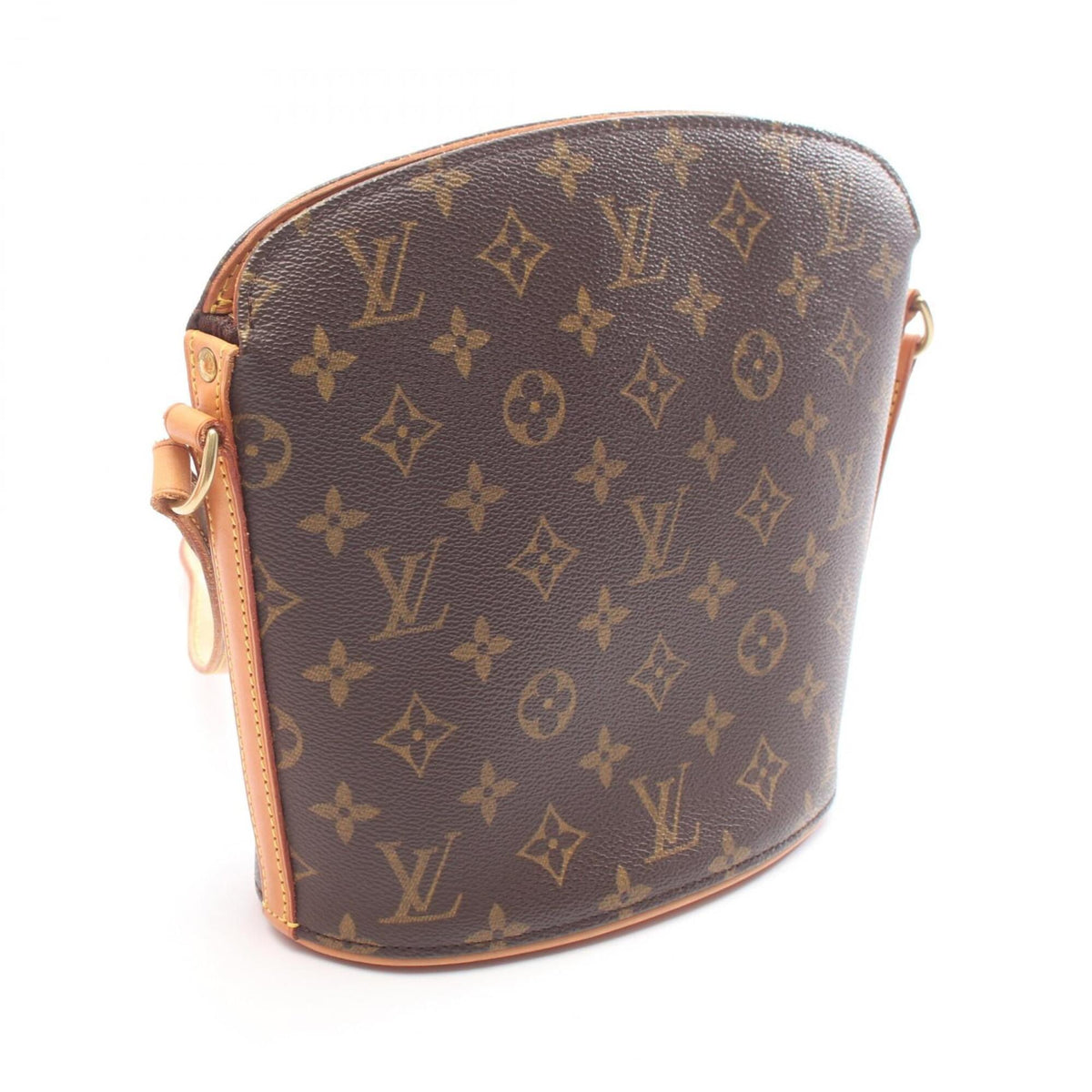 Louis Vuitton Brown Coated Canvas Leather Handbag Shoulder Bag (Pre-Owned)