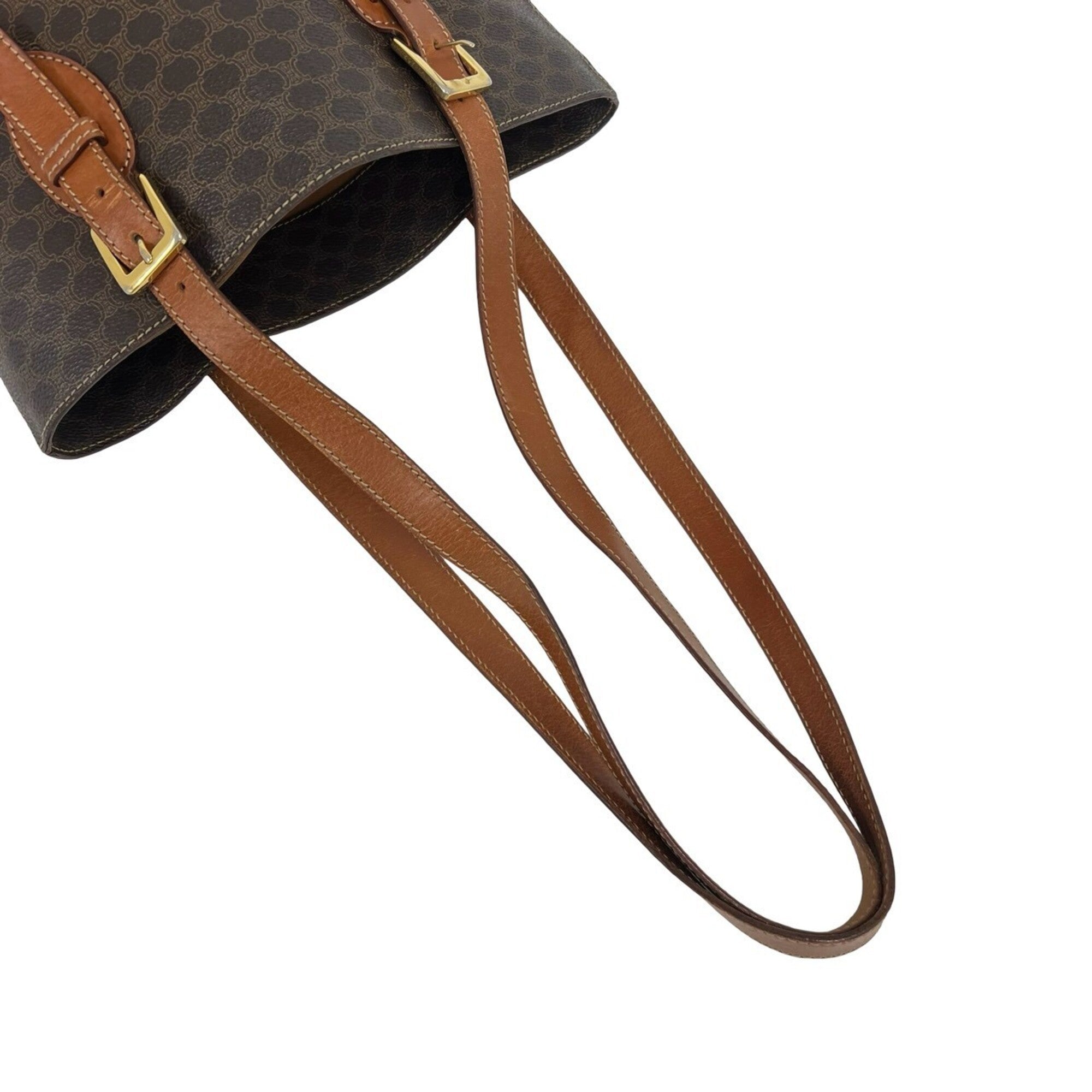 Celine Brown Leather Pvc Shoulder Bag Tote Bag (Pre-Owned)