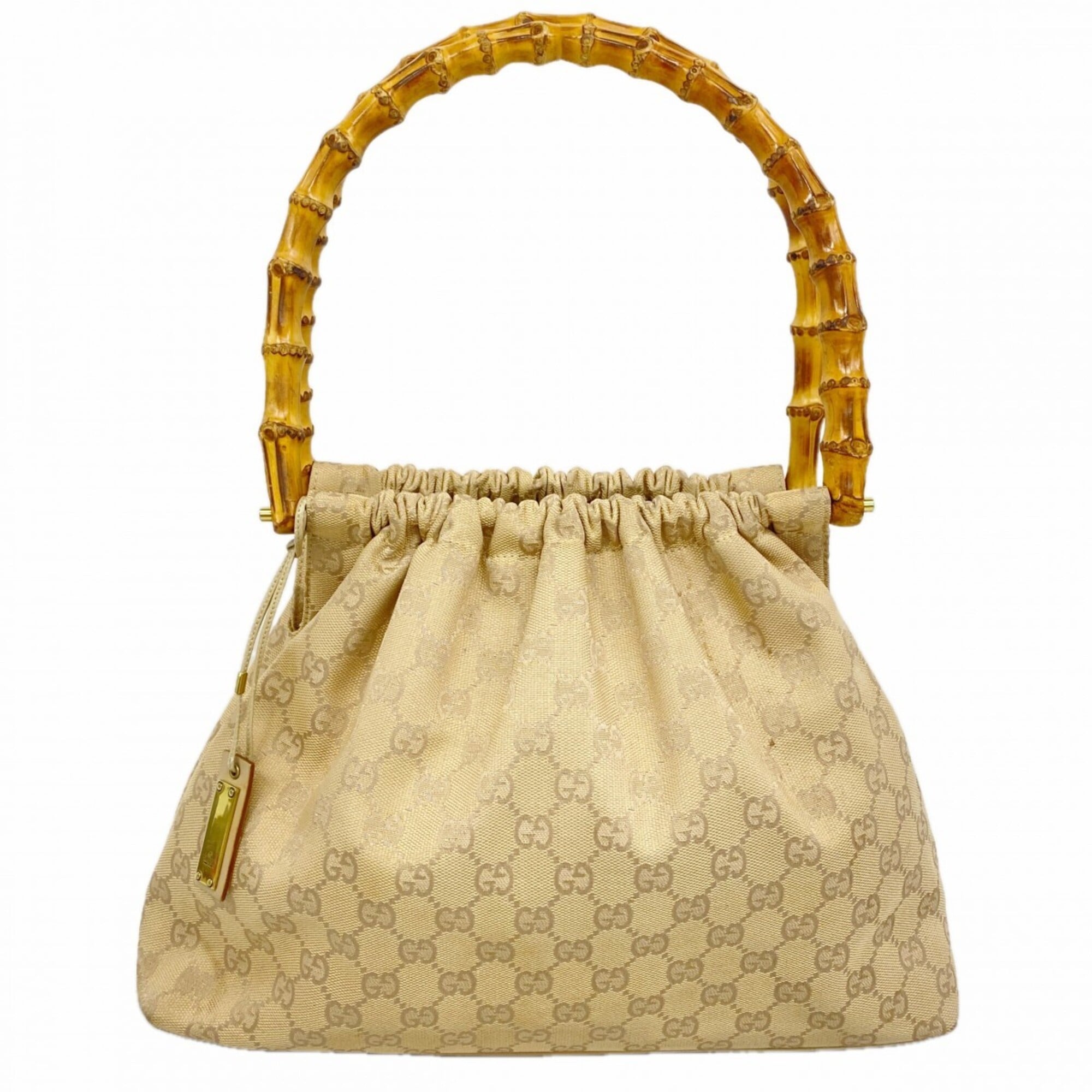 Gucci Beige Canvas Handbag (Pre-Owned)