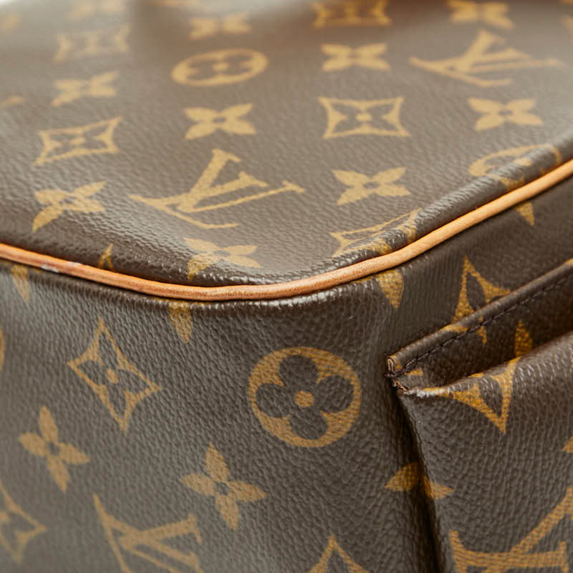 Louis Vuitton Brown Pvc Leather Handbag (Pre-Owned)