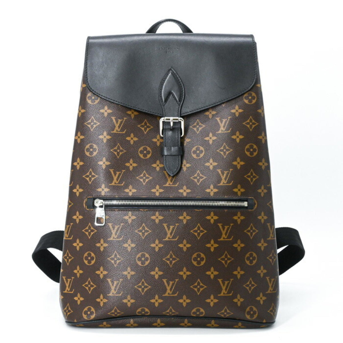 Louis Vuitton Black Brown Monogram Monogram Leather Backpack (Pre-Owned)