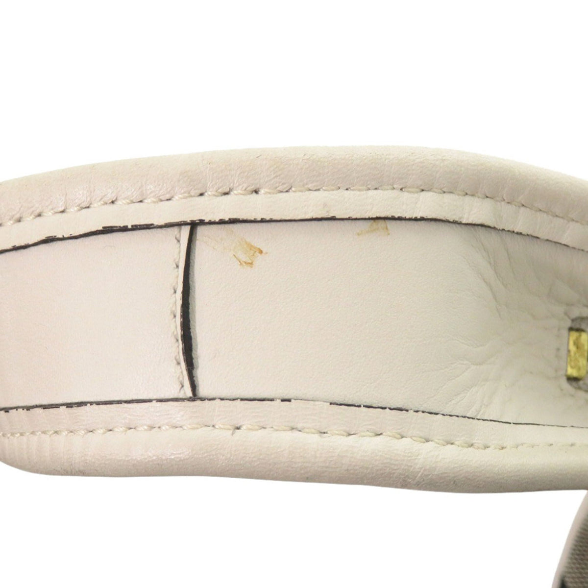 Coach Gray White Canvas Leather Shoulder Bag (Pre-Owned)