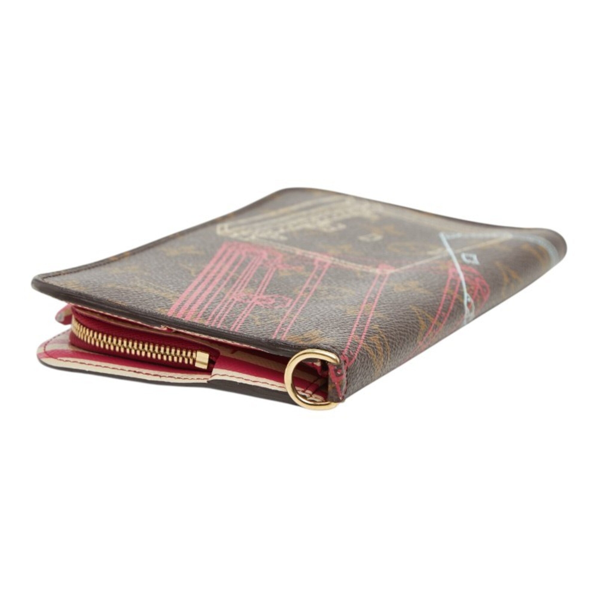 Louis Vuitton Brown Multi-Color Pvc Leather Long Wallet (Bi-Fold) (Pre-Owned)