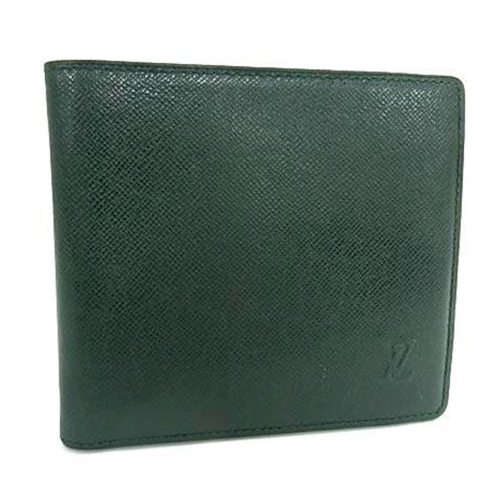 Louis Vuitton Episea Green Taiga Leather Wallet (Bi-Fold) (Pre-Owned)