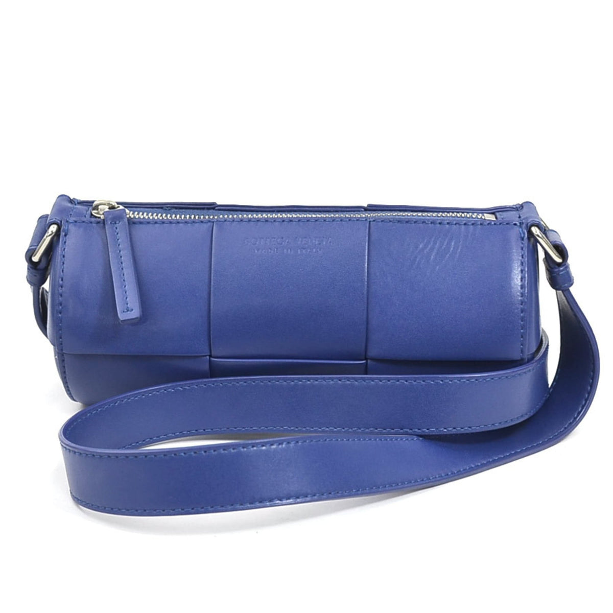 Bottega Veneta Blue Leather Shoulder Bag (Pre-Owned)