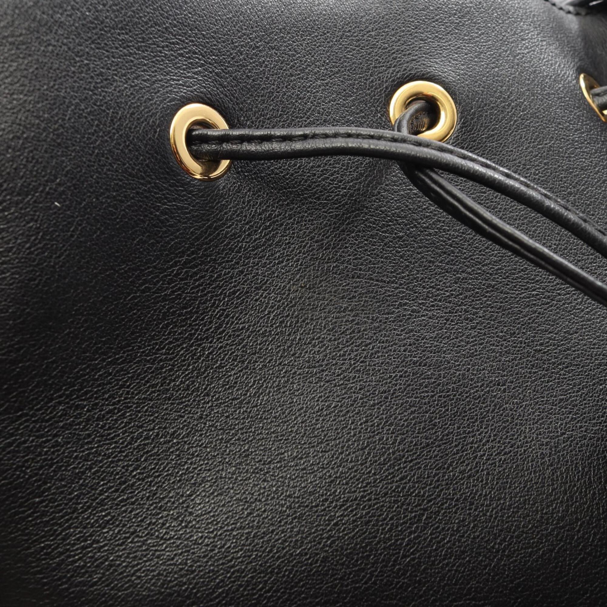 Fendi Black Leather Handbag Shoulder Bag (Pre-Owned)