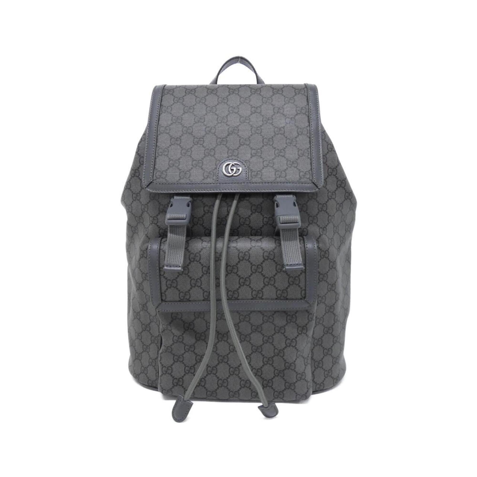 Gucci Black Gray Gg Supreme Backpack (Pre-Owned)