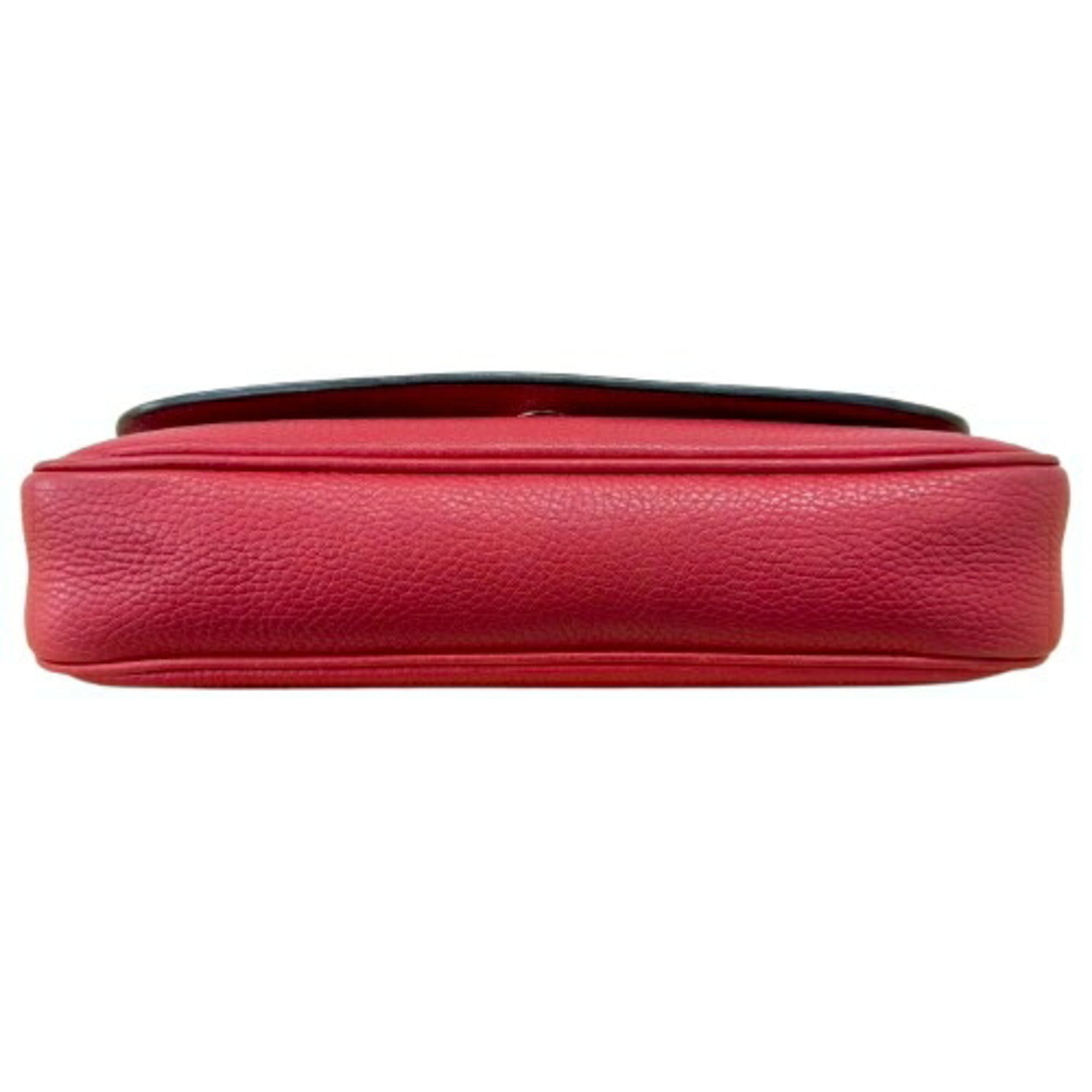 Gucci Soho Red Color Leather Shoulder Bag (Pre-Owned)