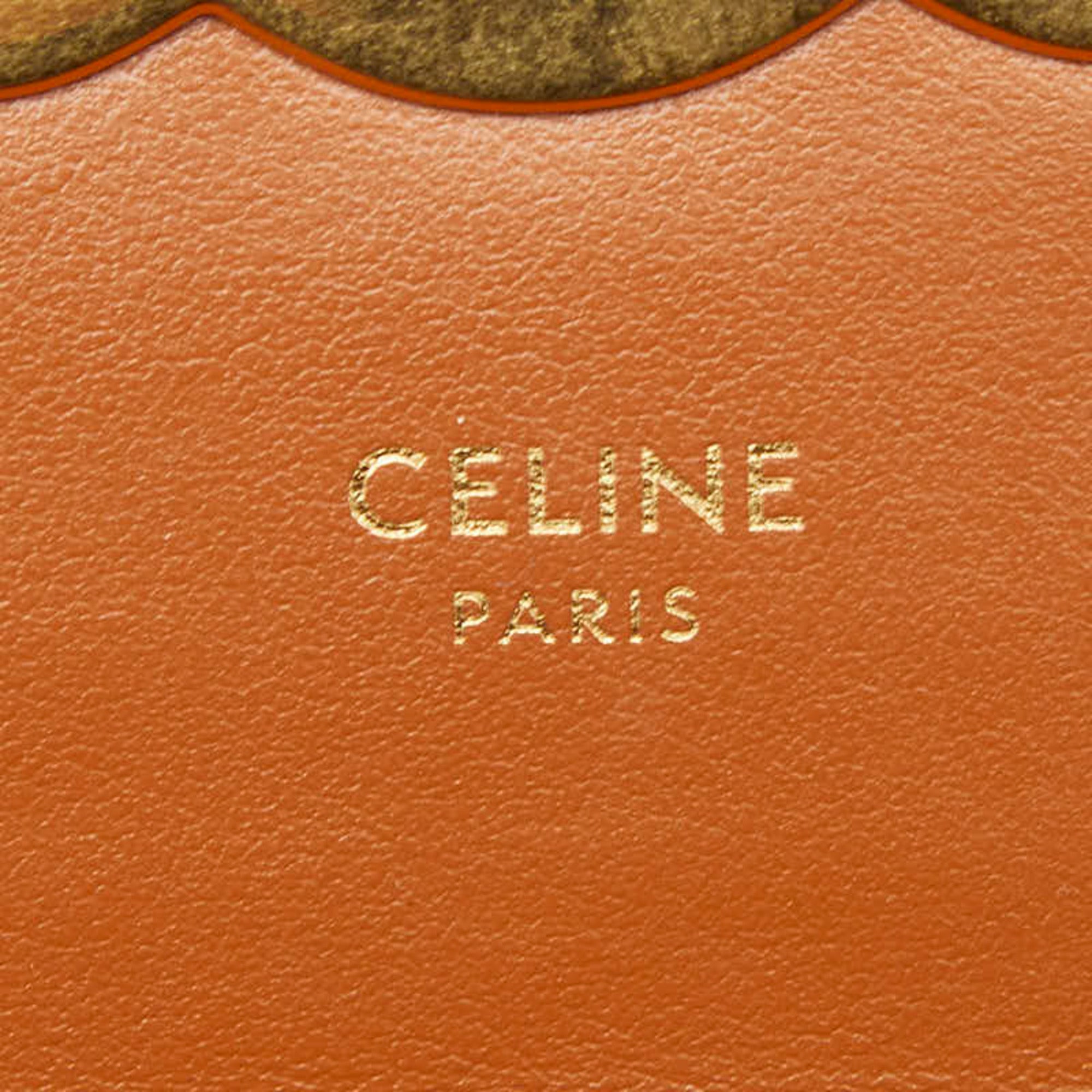 Celine Black Brown Pvc Leather Shoulder Bag (Pre-Owned)