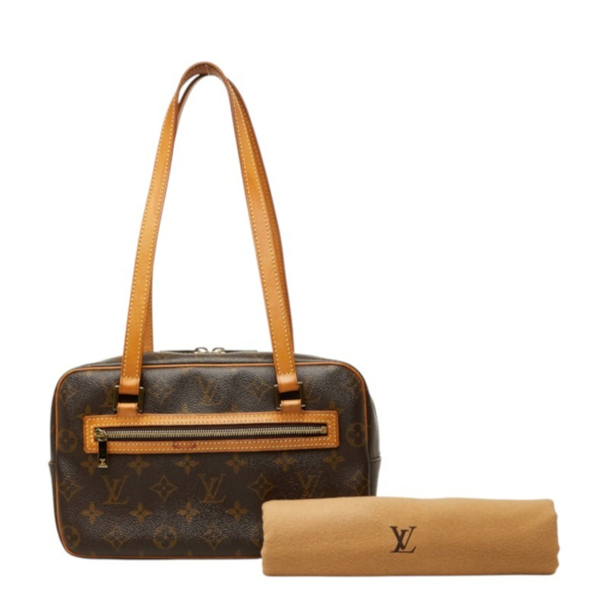 Louis Vuitton Brown Pvc Leather Handbag Shoulder Bag (Pre-Owned)