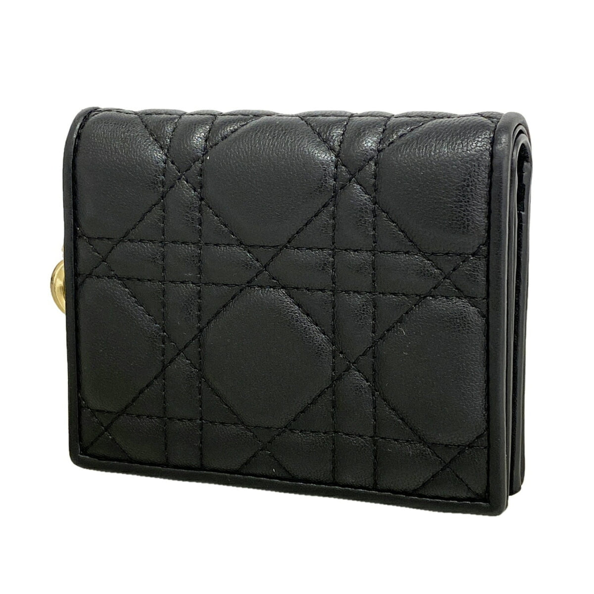 Christian Dior Black Leather Wallet (Bi-Fold) (Pre-Owned)
