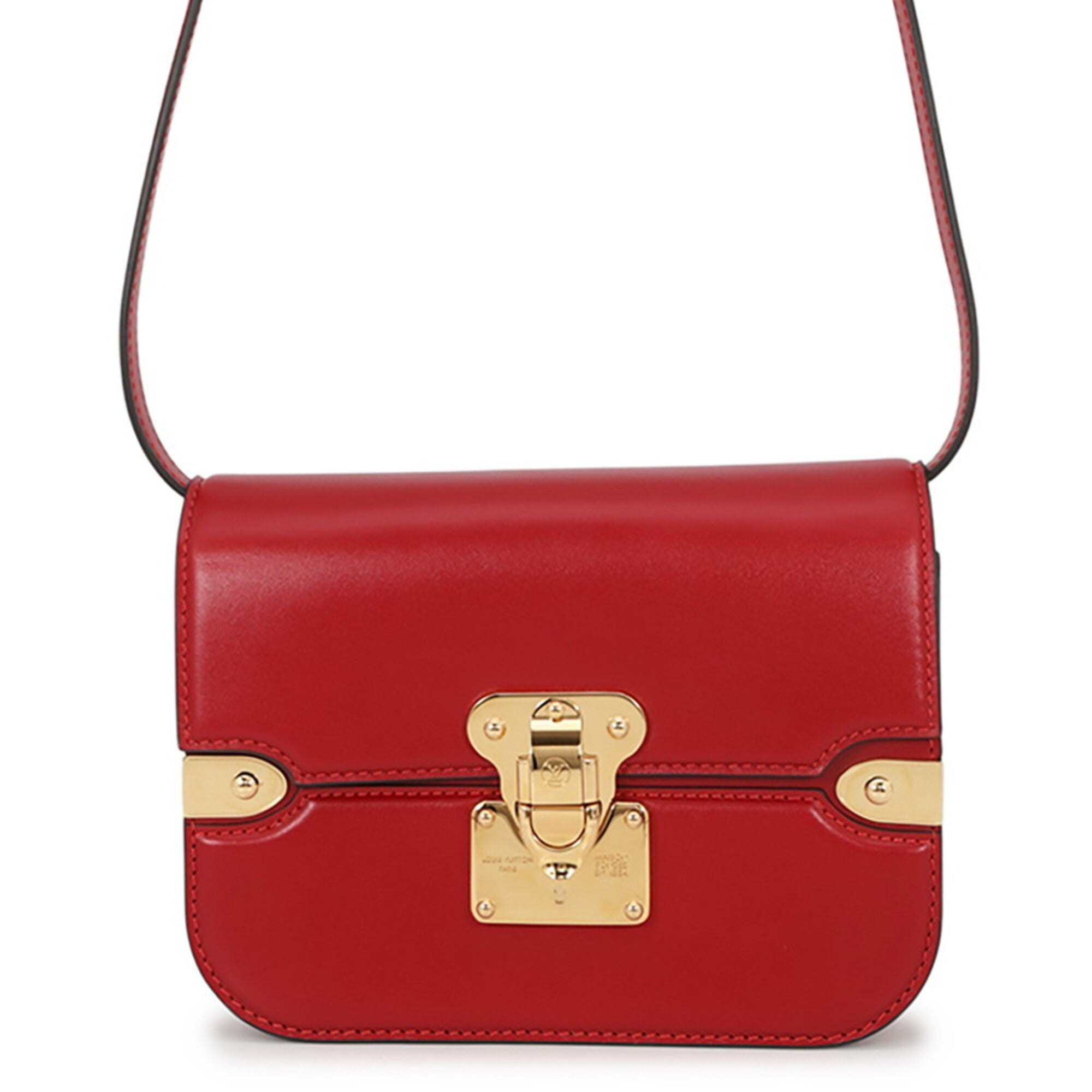 Louis Vuitton Red Color Exotic Leather Handbag Shoulder Bag (Pre-Owned)