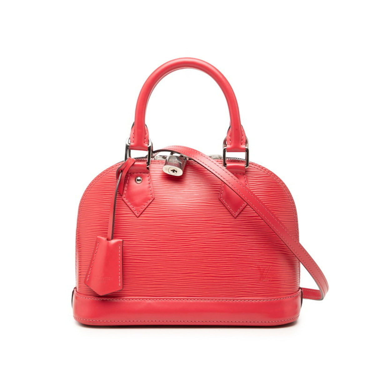 Louis Vuitton Red Color Leather Handbag Shoulder Bag (Pre-Owned)