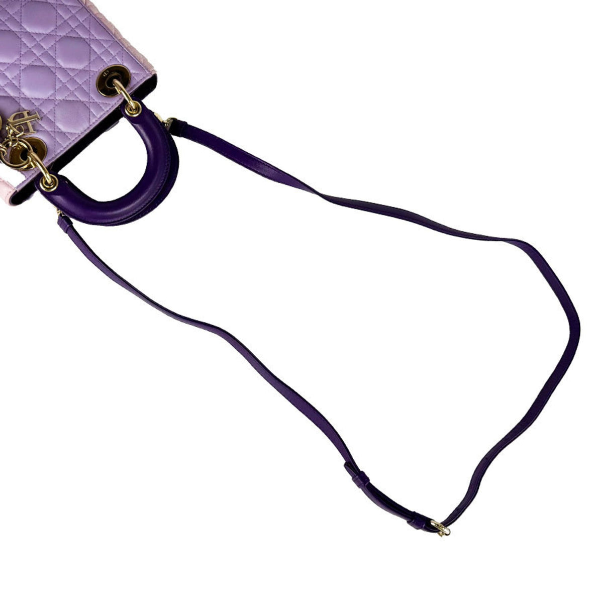 Christian Dior Pink Purple Leather Handbag Shoulder Bag (Pre-Owned)