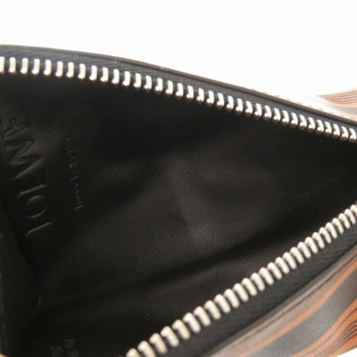 Loewe Black Brown Leather Coin Purse/Coin Case (Pre-Owned)