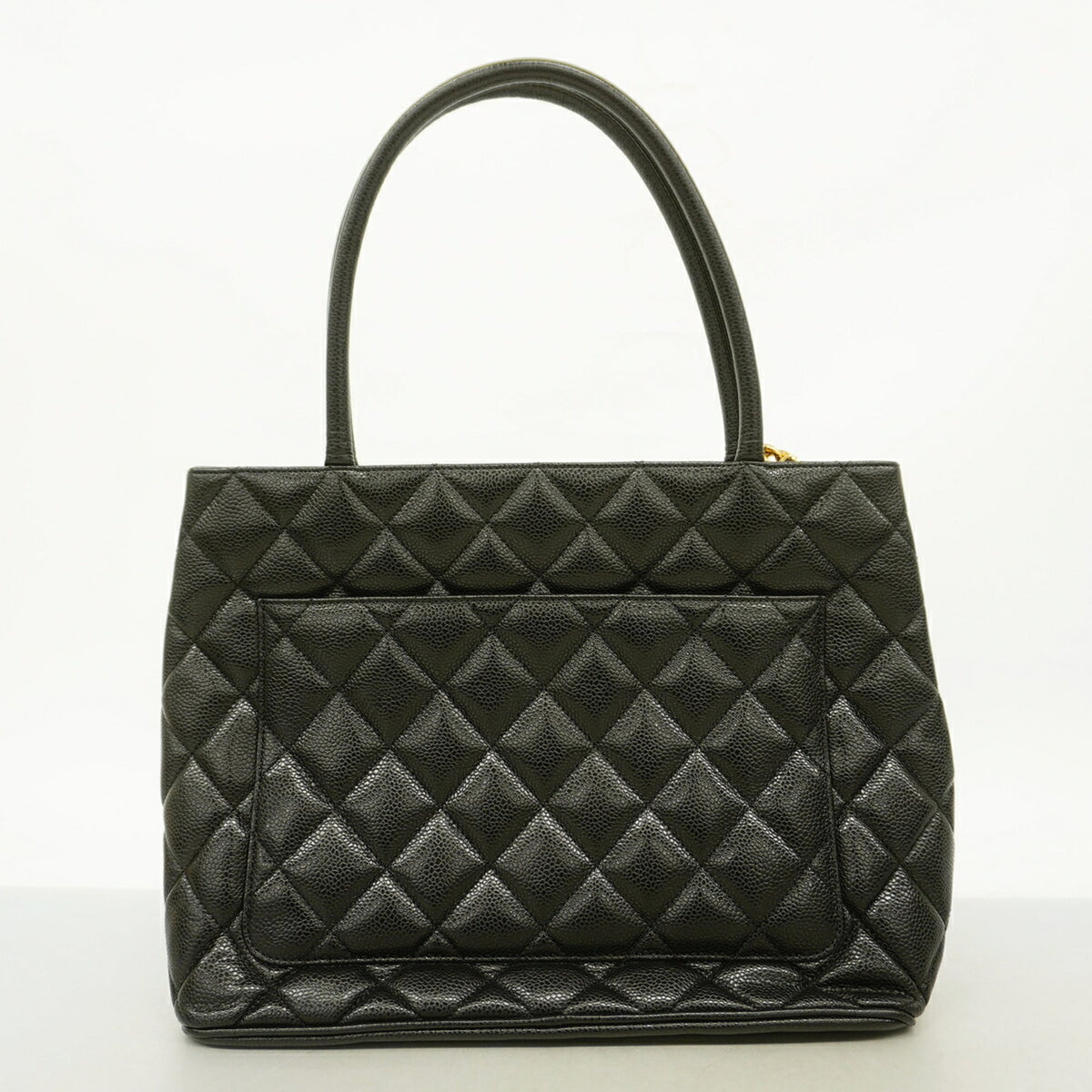 Chanel Black Grained Calfskin Tote Bag (Pre-Owned)