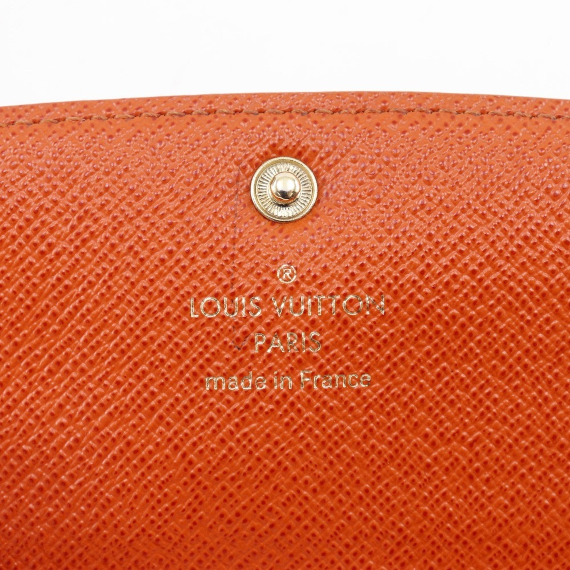 Louis Vuitton Brown Monogram Orange Monogram Long Wallet (Bi-Fold) (Pre-Owned)
