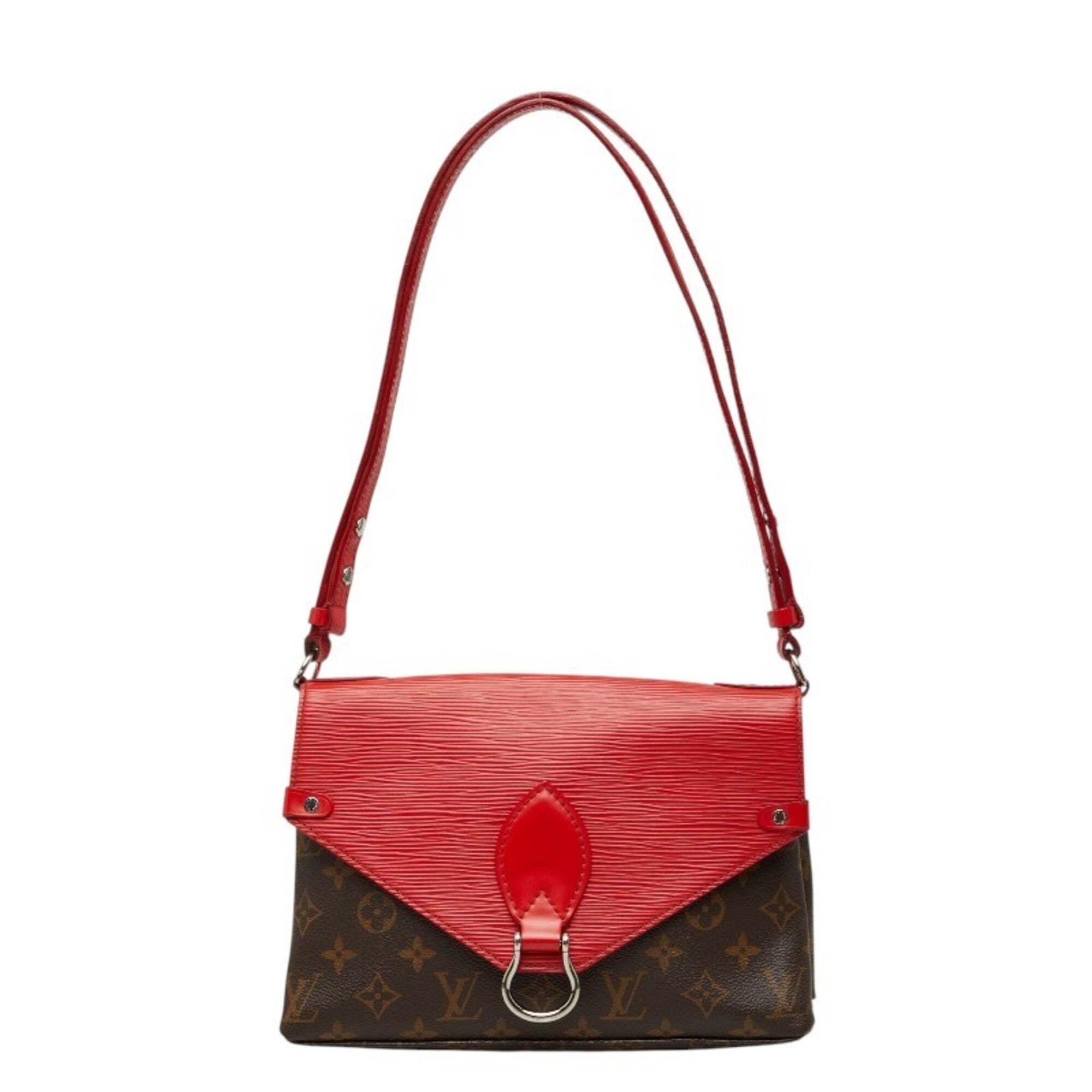 Louis Vuitton Brown Coquelicots Red Color Pvc Leather Shoulder Bag (Pre-Owned)