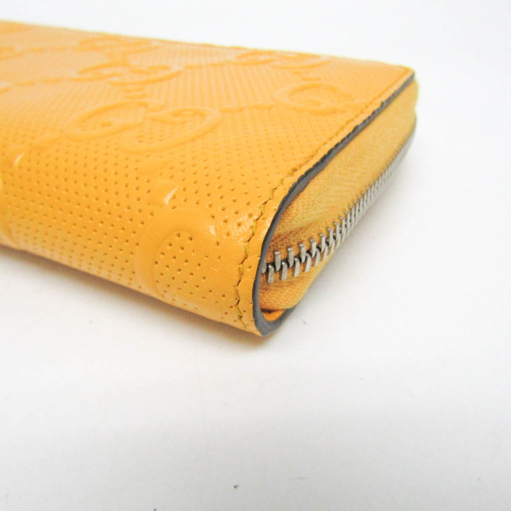Gucci Yellow Leather Long Wallet (Bi-Fold) (Pre-Owned)