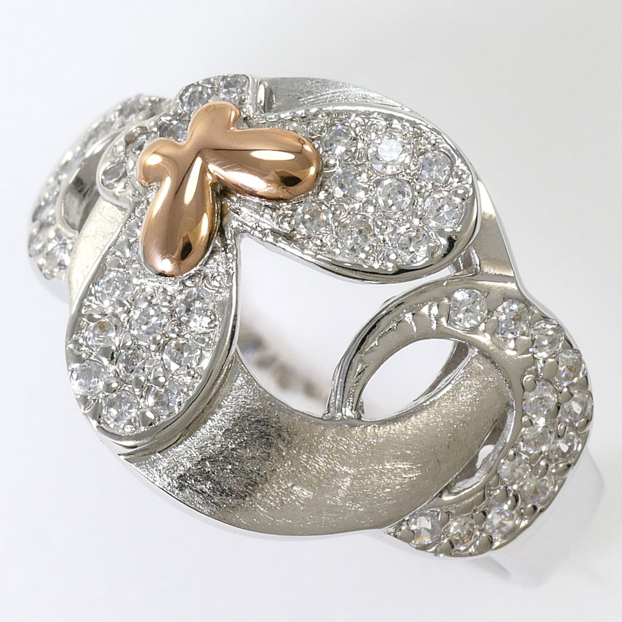 Unbranded Pink Gold White Gold Pink Gold (14K) White Gold (14K) Band Ring (Pre-Owned)