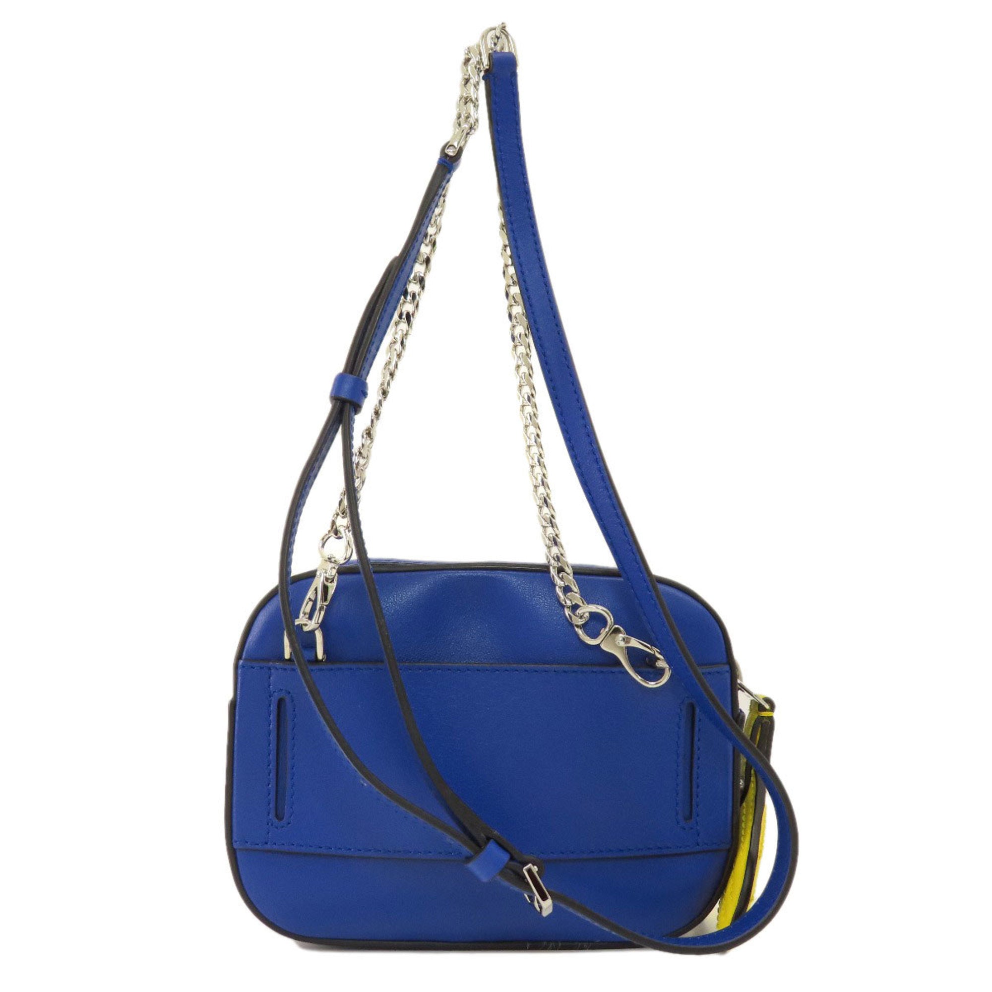 Tod's Blue Yellow Leather Shoulder Bag (Pre-Owned)