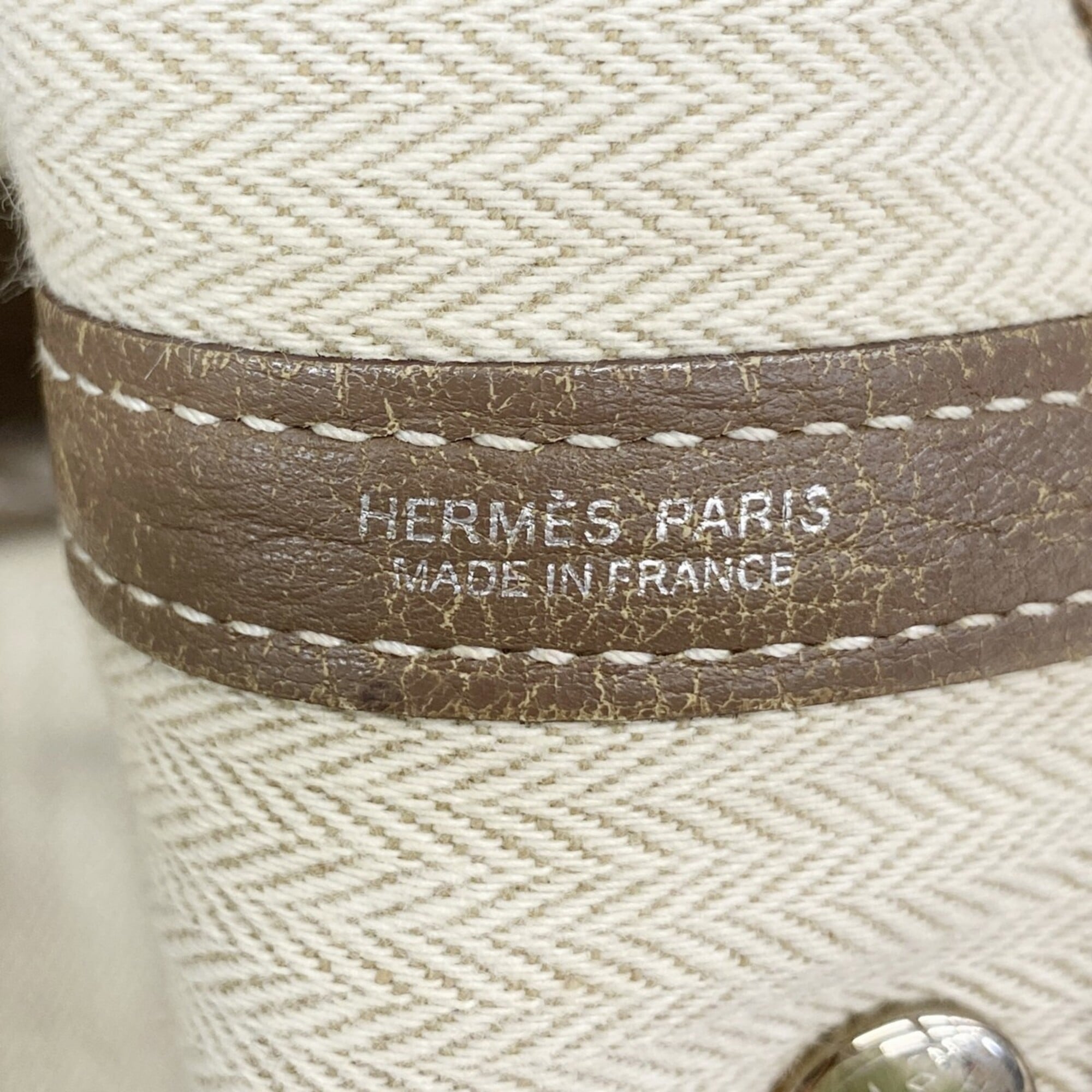Hermes Etoupe Gray Taurillon Clemence Leather Tote Bag (Pre-Owned)