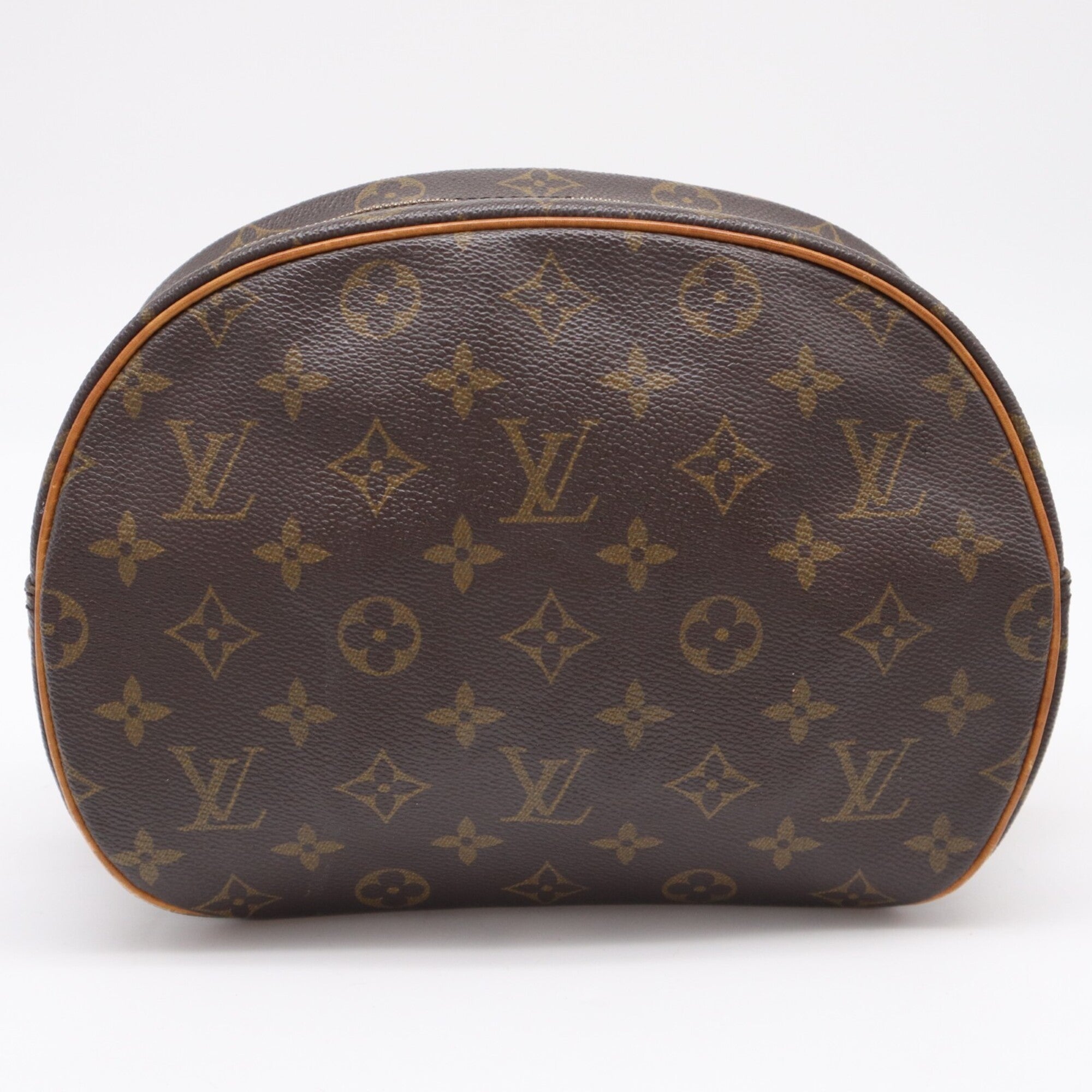 Louis Vuitton Beige Brown Monogram Coated Canvas Leather Shoulder Bag (Pre-Owned)