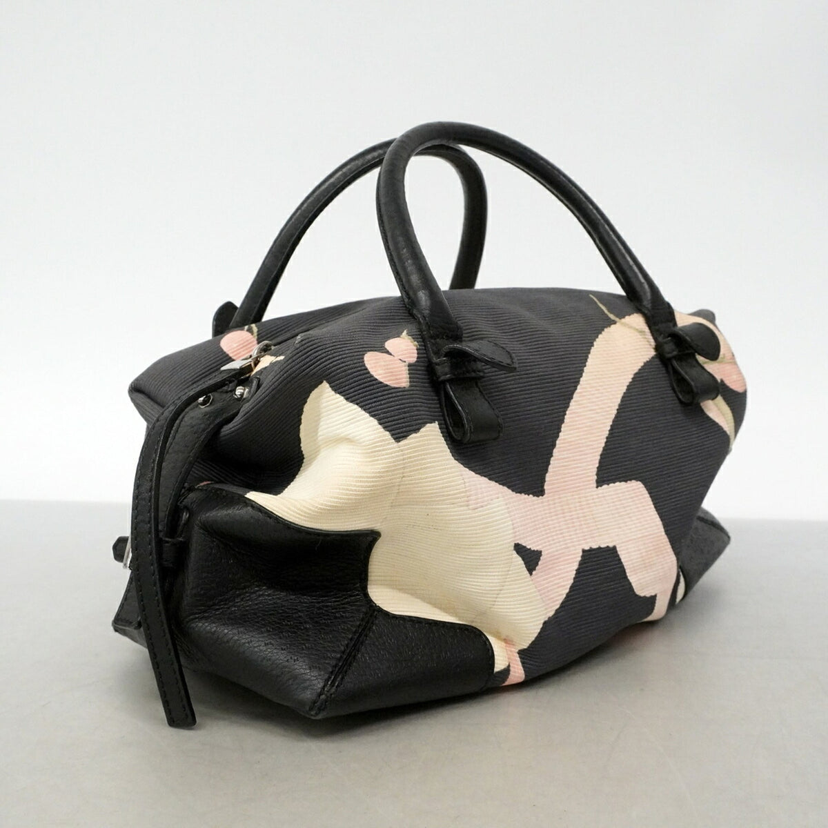 Salvatore Ferragamo Black Canvas Handbag (Pre-Owned)