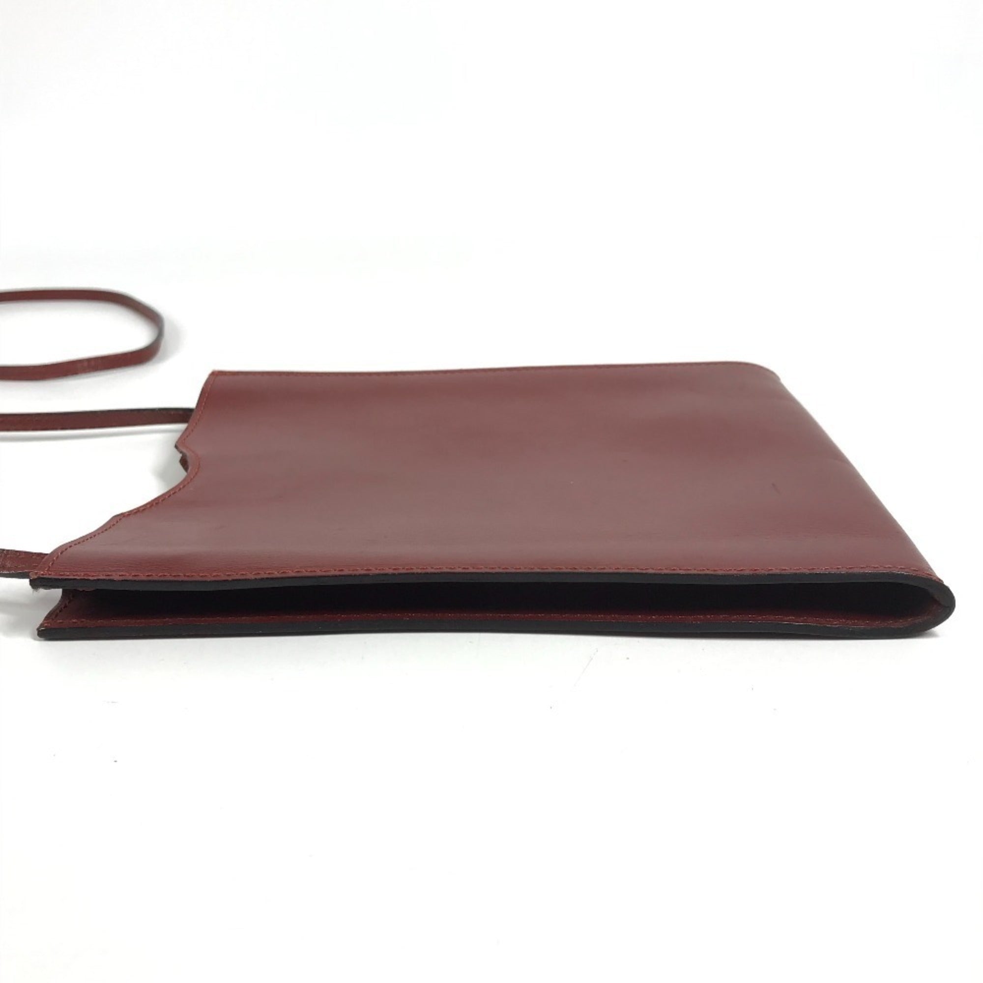 Hermes Brown Leather Pochette Shoulder Bag (Pre-Owned)