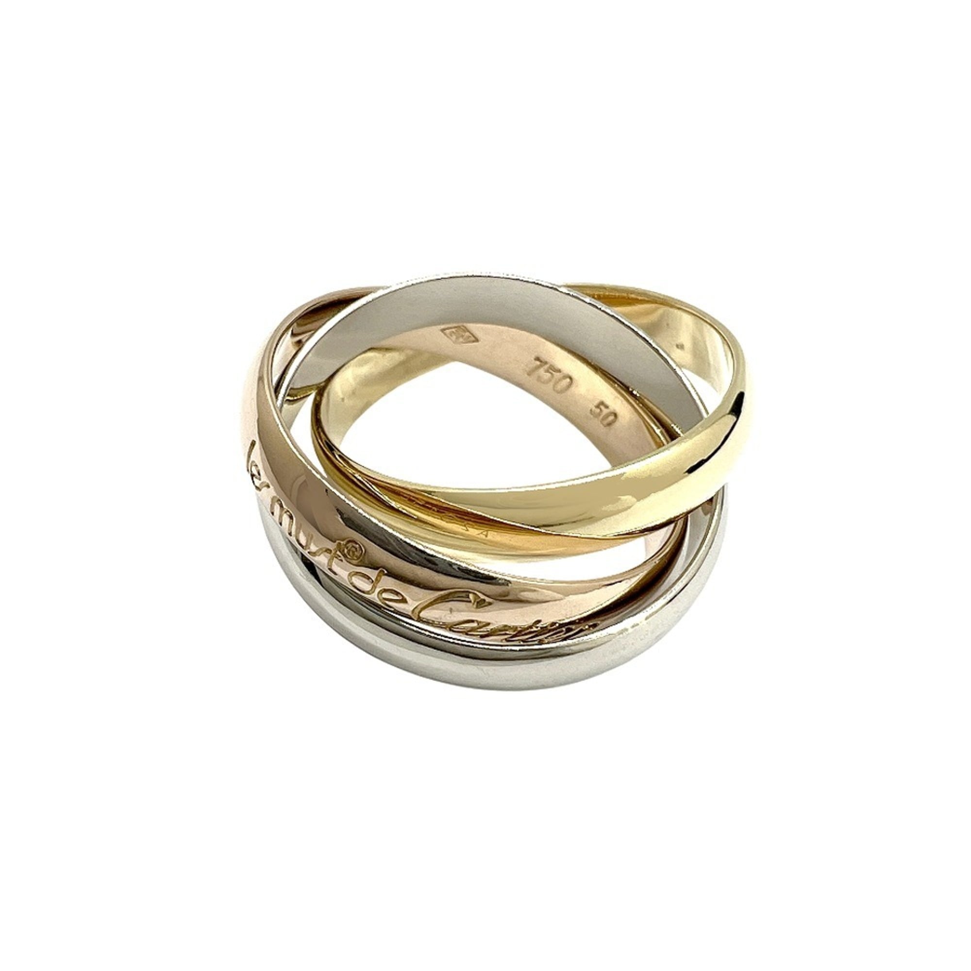 Cartier Pink Gold White Gold Yellow Gold Yellow Gold (18K) Pink Gold (18K) White Gold (18K) Band Ring (Pre-Owned)