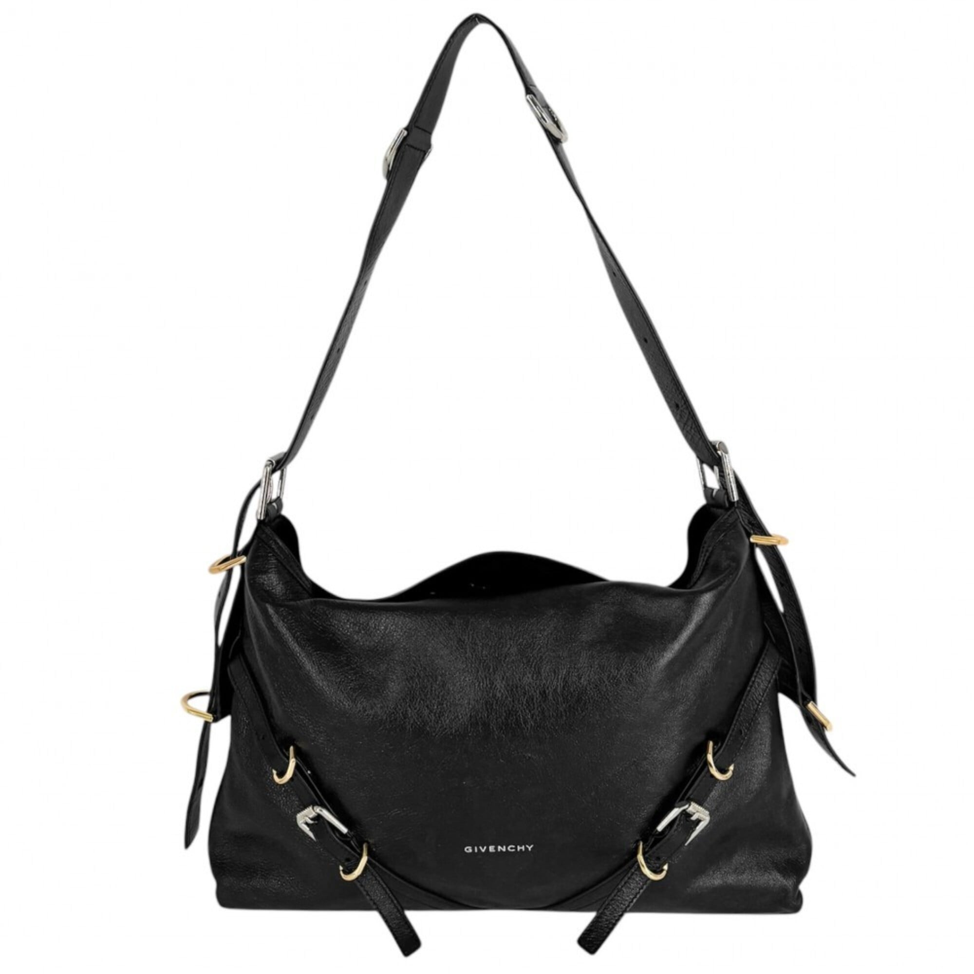 Givenchy Black Leather Handbag Shoulder Bag (Pre-Owned)