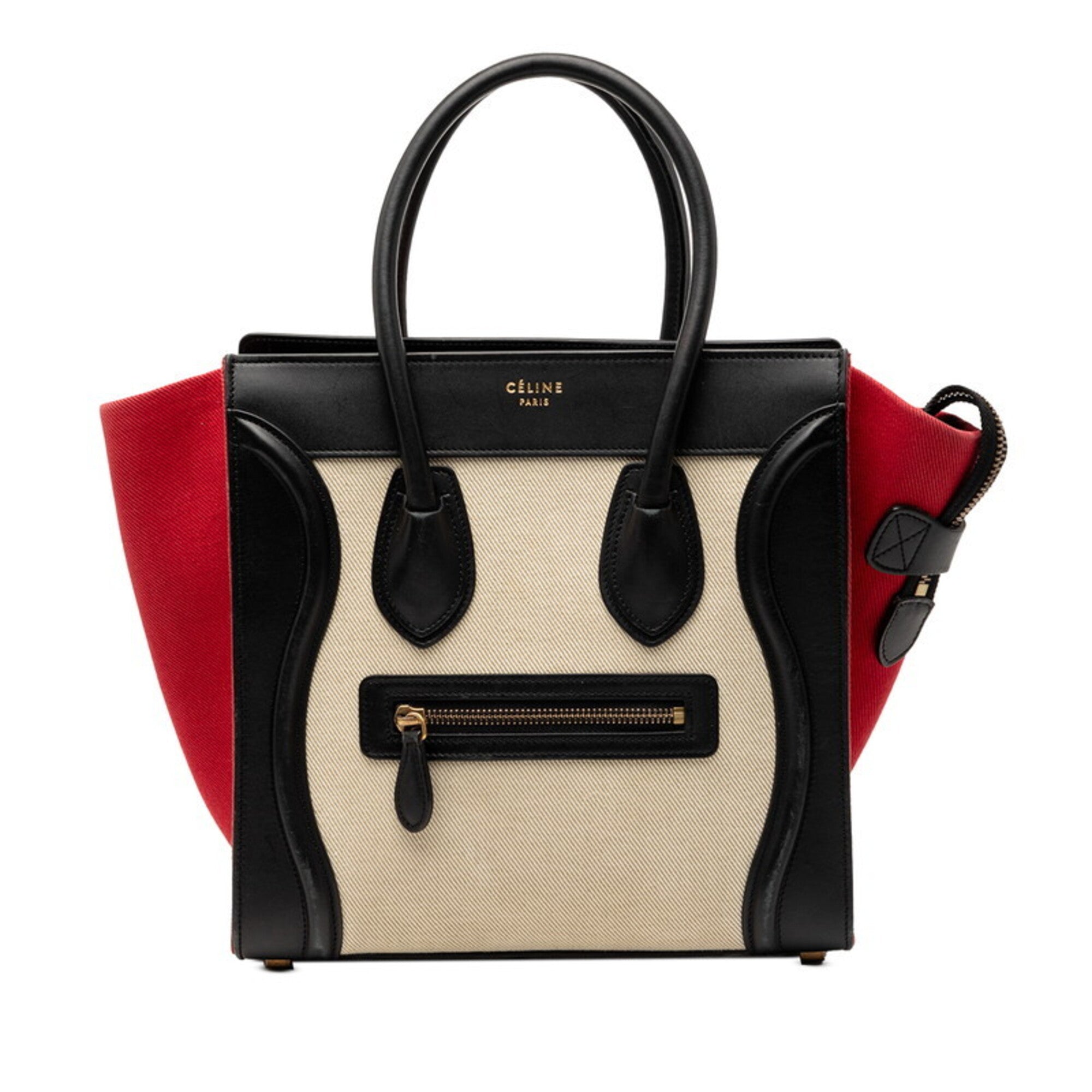 Celine Luggage Canvas Leather Handbag (Pre-Owned)