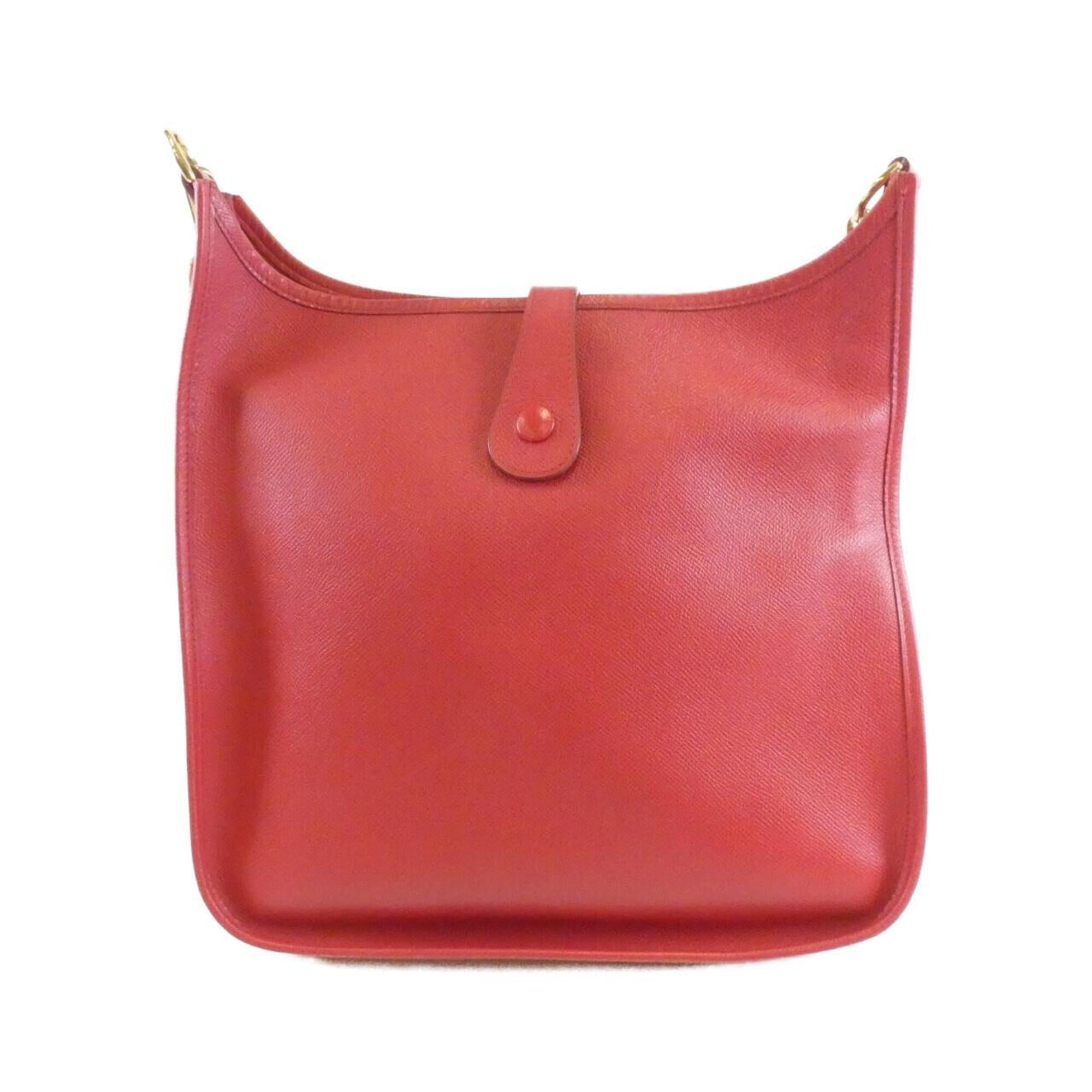 Hermes Rouge Vif Courchevel Leather Shoulder Bag (Pre-Owned)