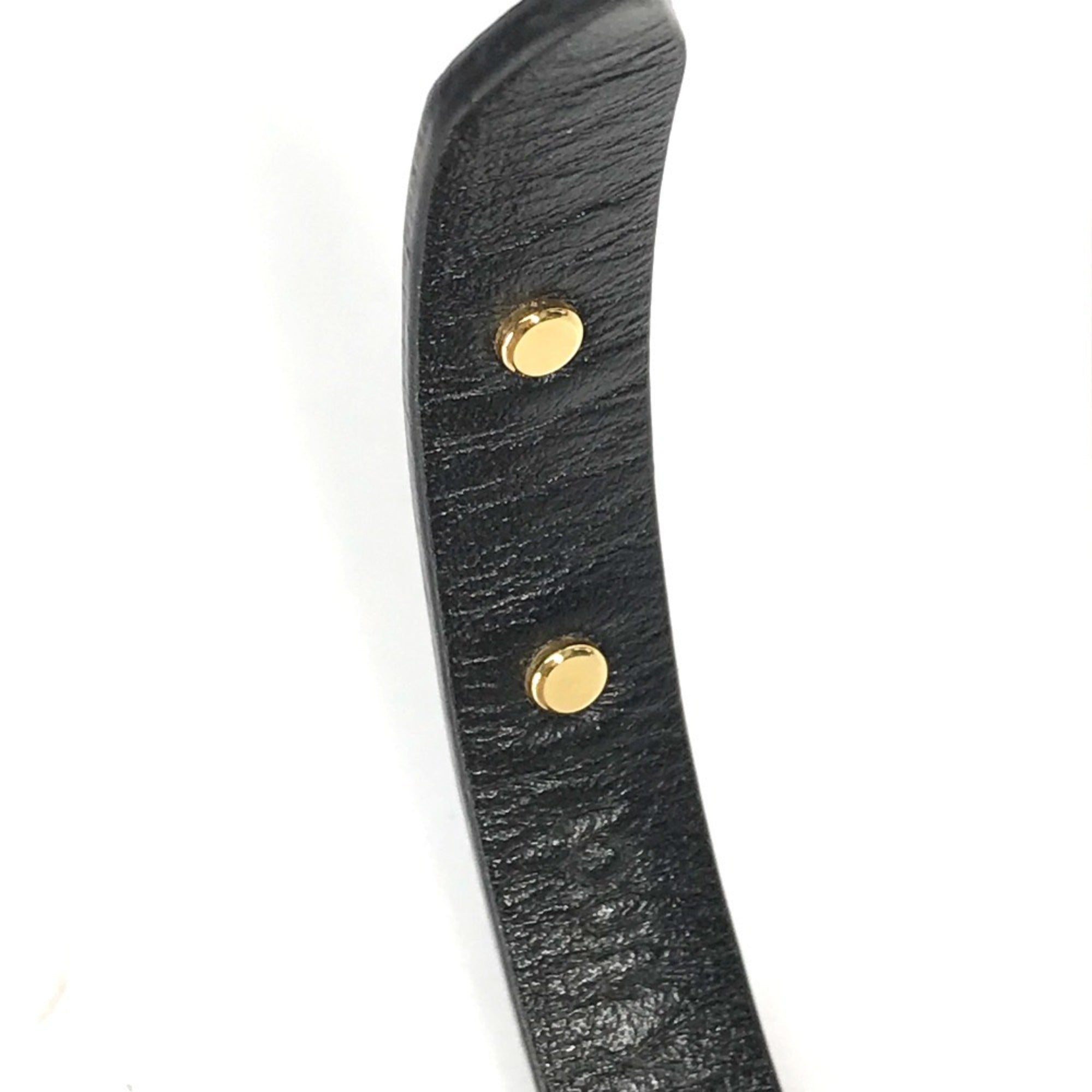 Louis Vuitton Monogram Black Monogram Leather Monogram Bangle (Pre-Owned)