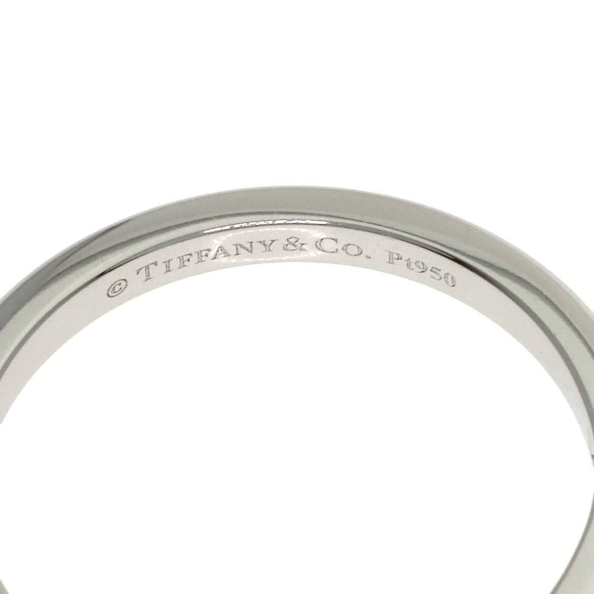 Tiffany Silver Platinum 950 Band Ring (Pre-Owned)