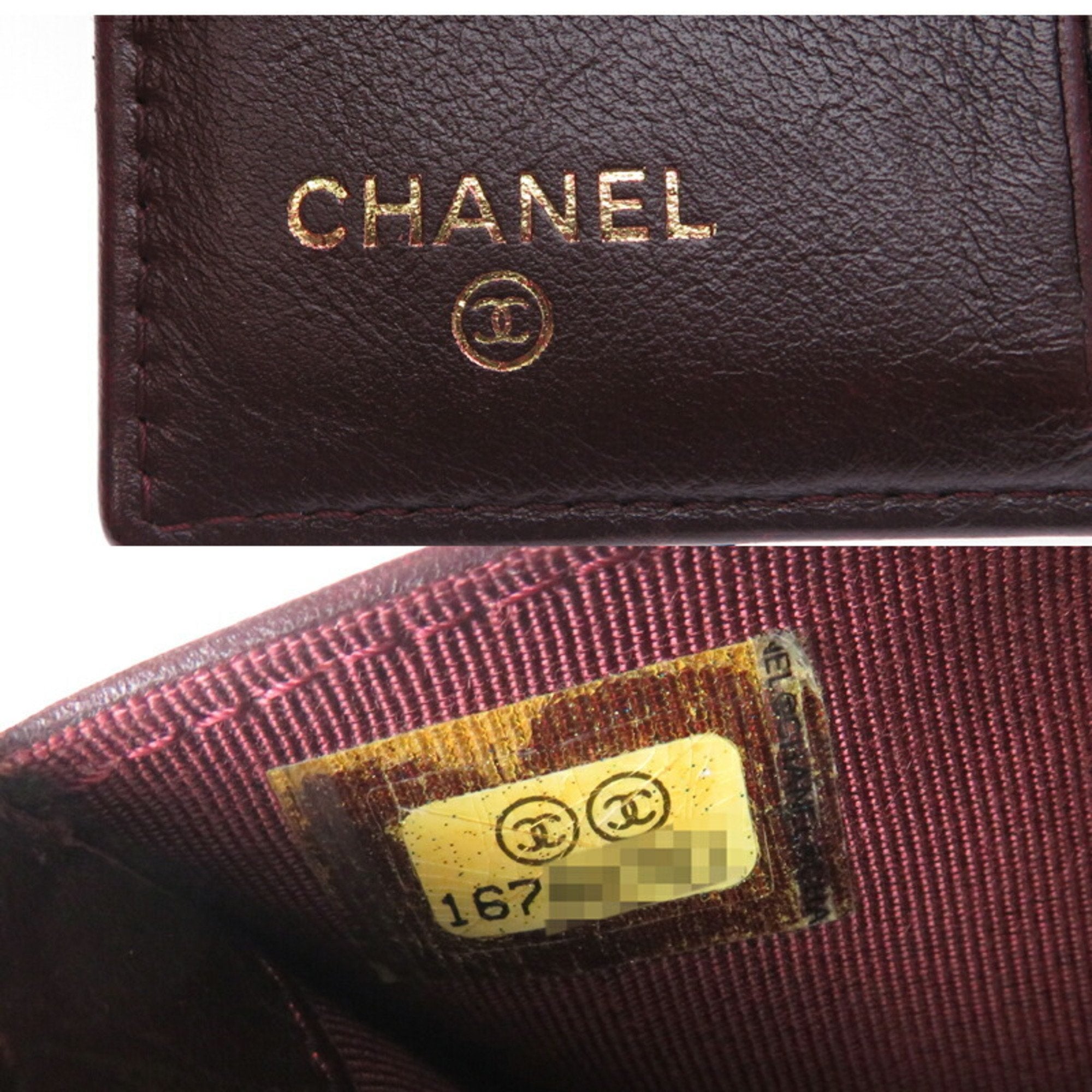 Chanel Black Grained Calfskin Wallet (Bi-Fold) (Pre-Owned)